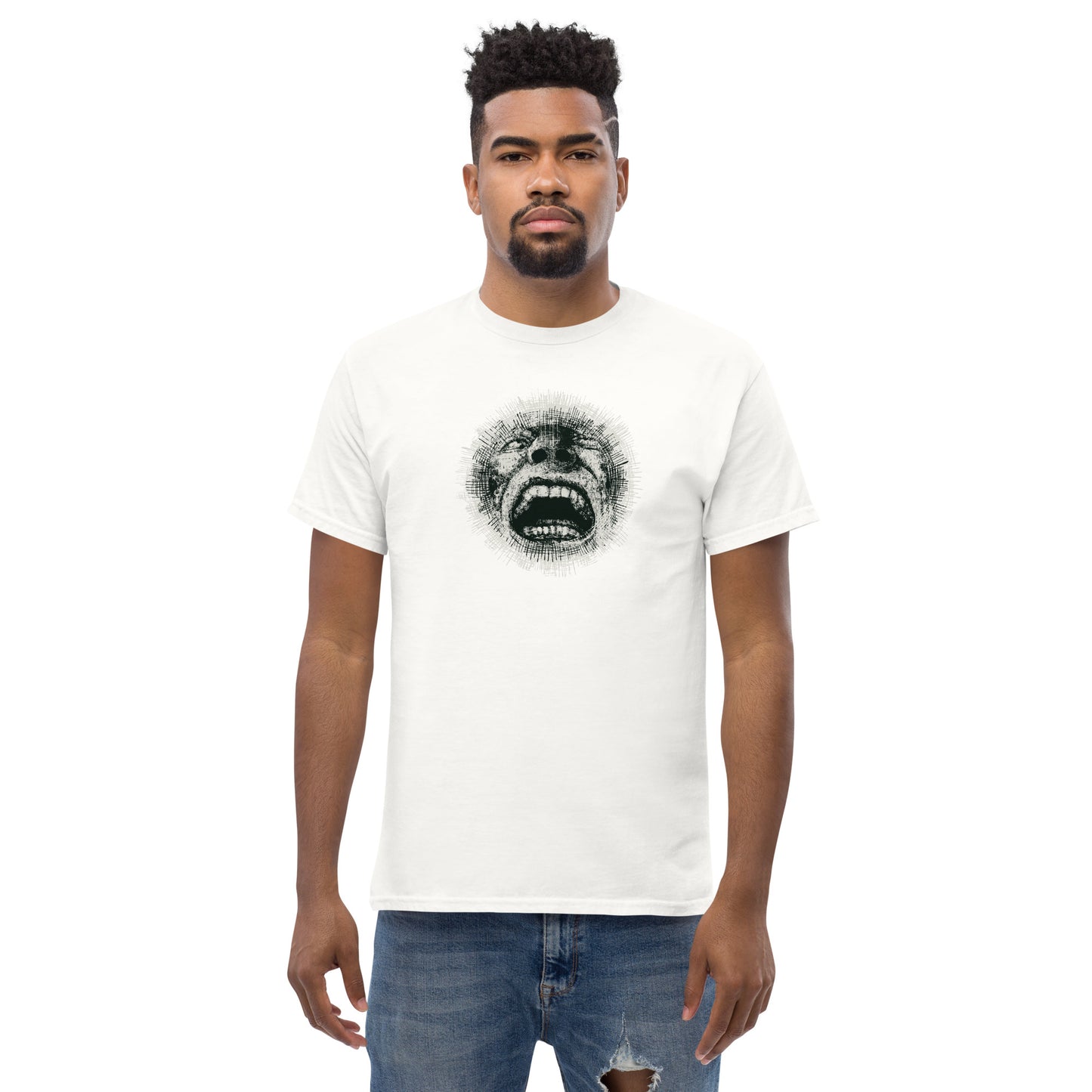Unisex classic t-shirt - FANTASY SCREAMING HEAD - BIG