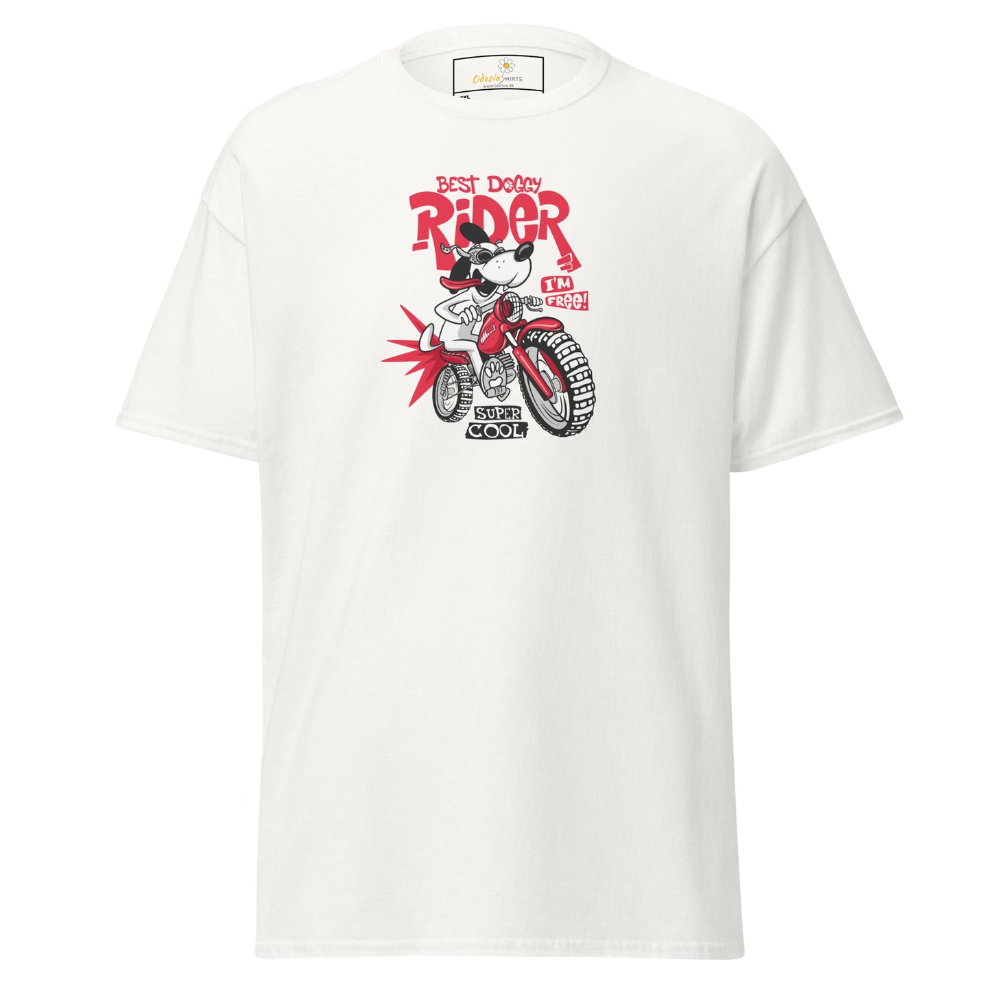 T-shirt classique pour homme - VINTAGE DOGGY RIDE - GRAND
