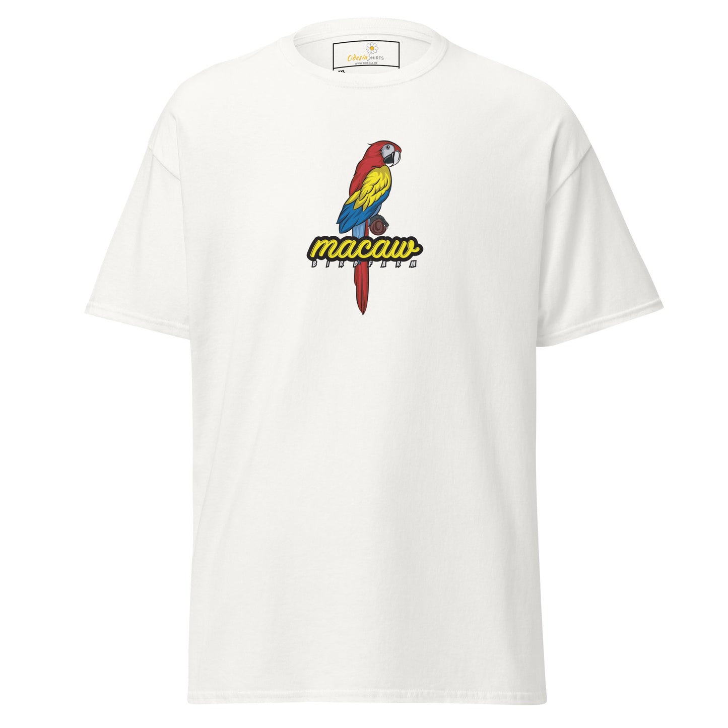 Heren klassiek t-shirt - WILDLIFE MACAW - GROOT