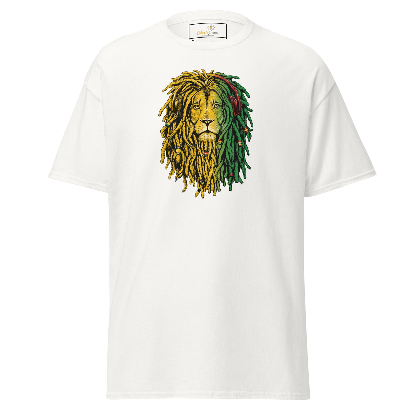 Heren klassiek t-shirt - WILDLIFE REGGAE LION - GROOT