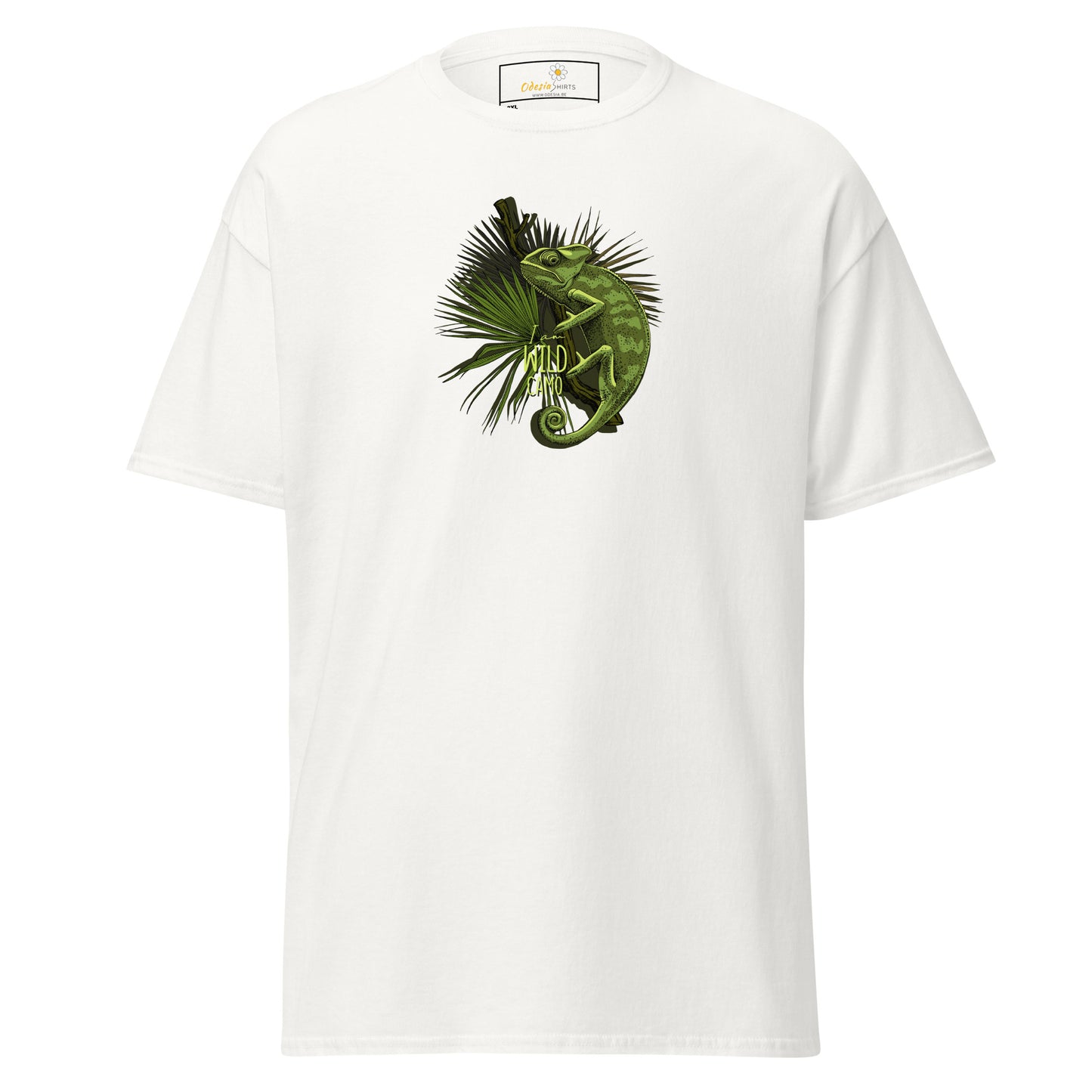 Heren klassiek t-shirt - WILDLIFE CAMELEON - GROOT