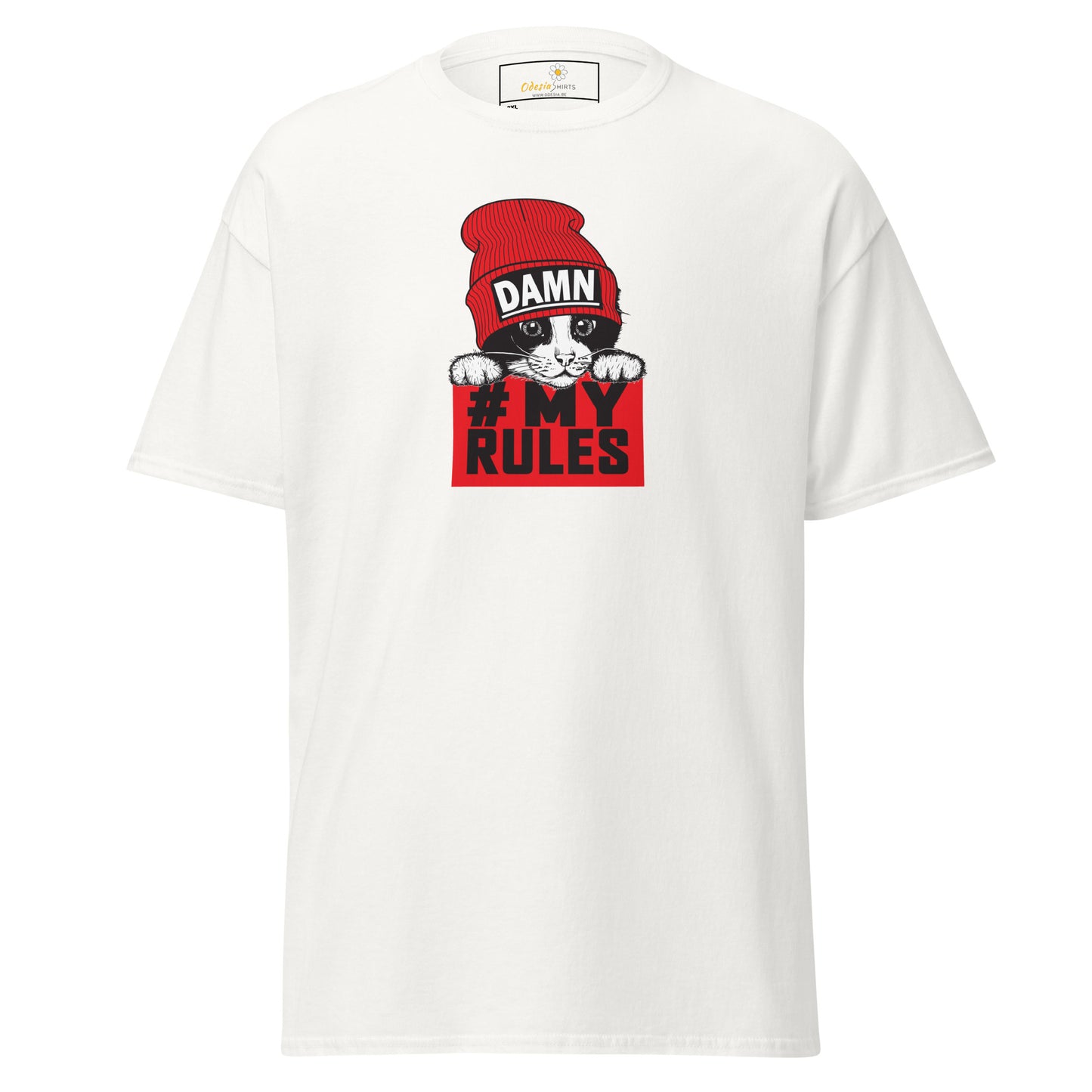 T-shirt classique unisexe - ANIMAUX AMUSANTS CHAT MES RÈGLES - GRAND