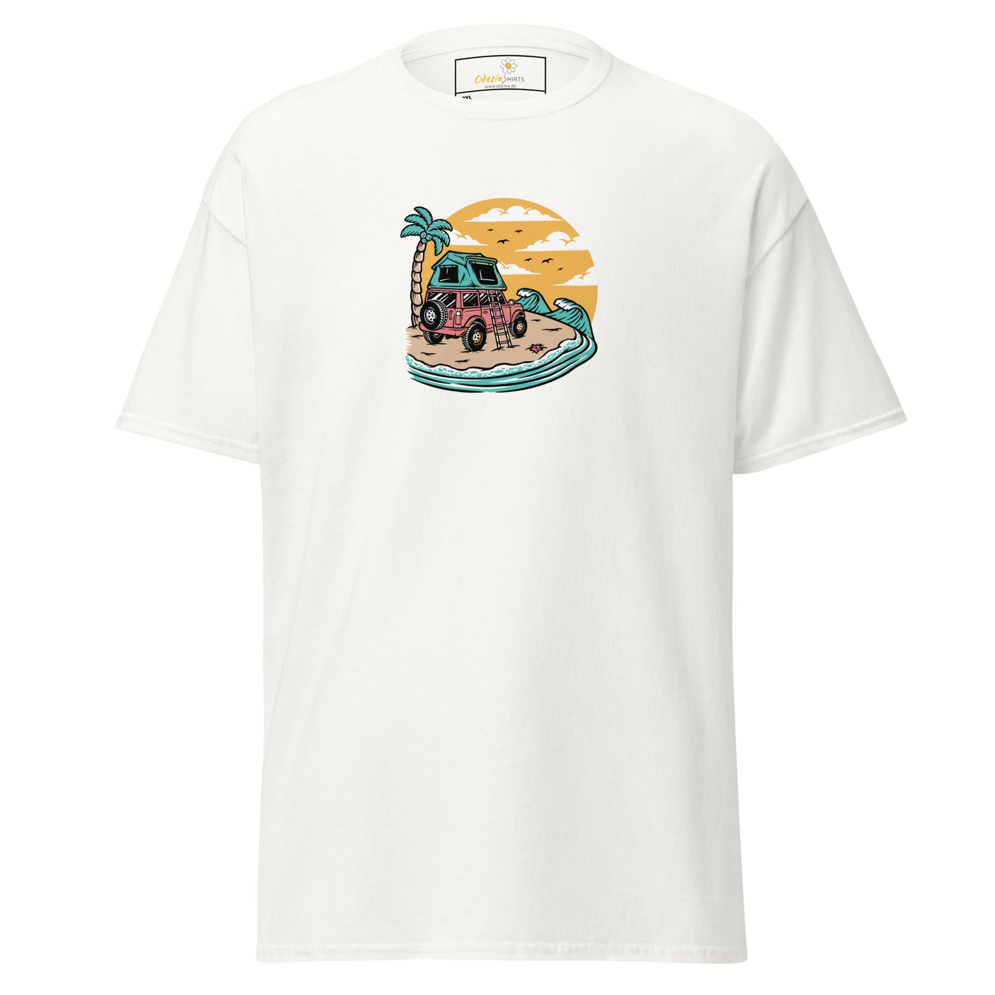 Heren klassiek t-shirt - SUMMER CAR TREE VIEW - GROOT