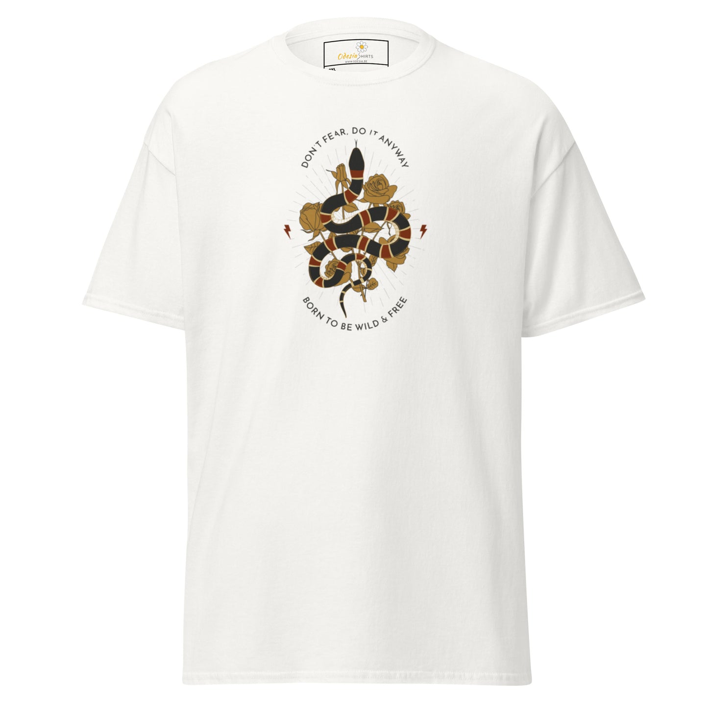 Klassiek heren t-shirt - WILDLIFE SNAKE TO BE WILD - GROOT