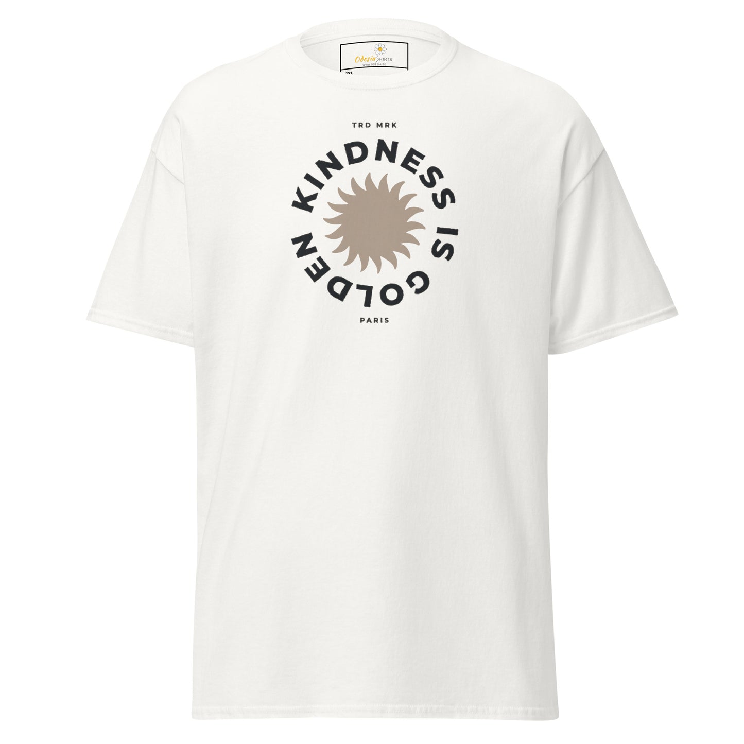 T-shirt classique pour homme - Texte « La gentillesse est d'or » - Grand