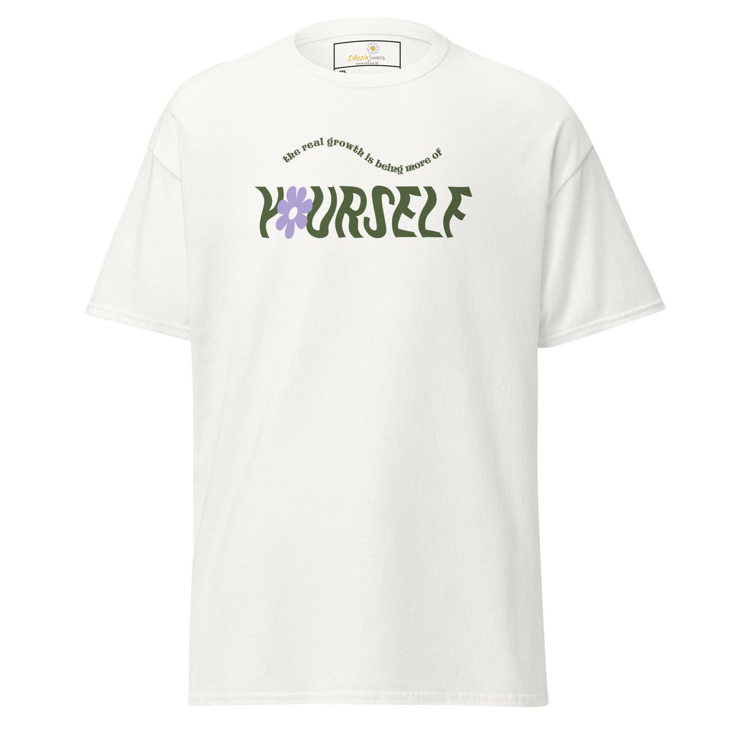 T-shirt classique pour homme - TEXTE ÊTRE PLUS SOI-MÊME - GRAND