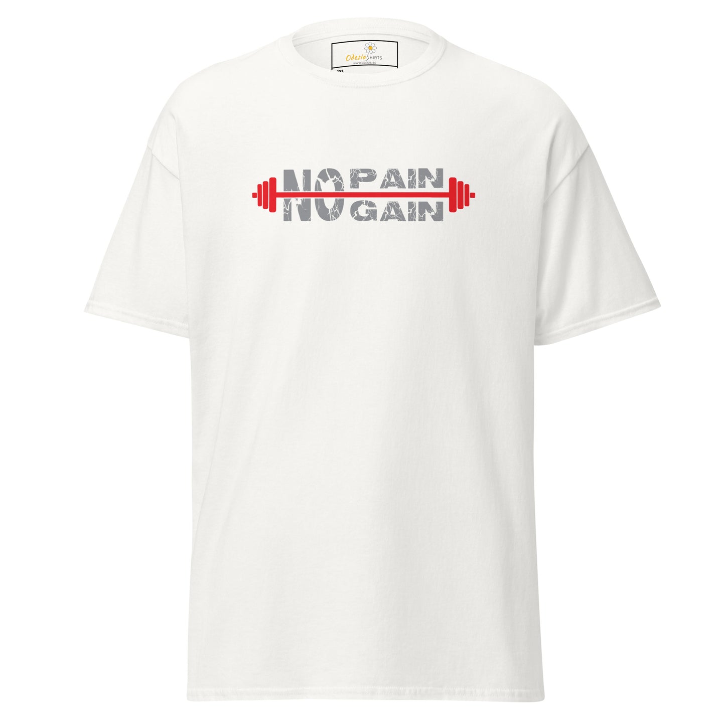T-shirt classique pour homme - TEXT NO PAIN NO GAIN - GRAND