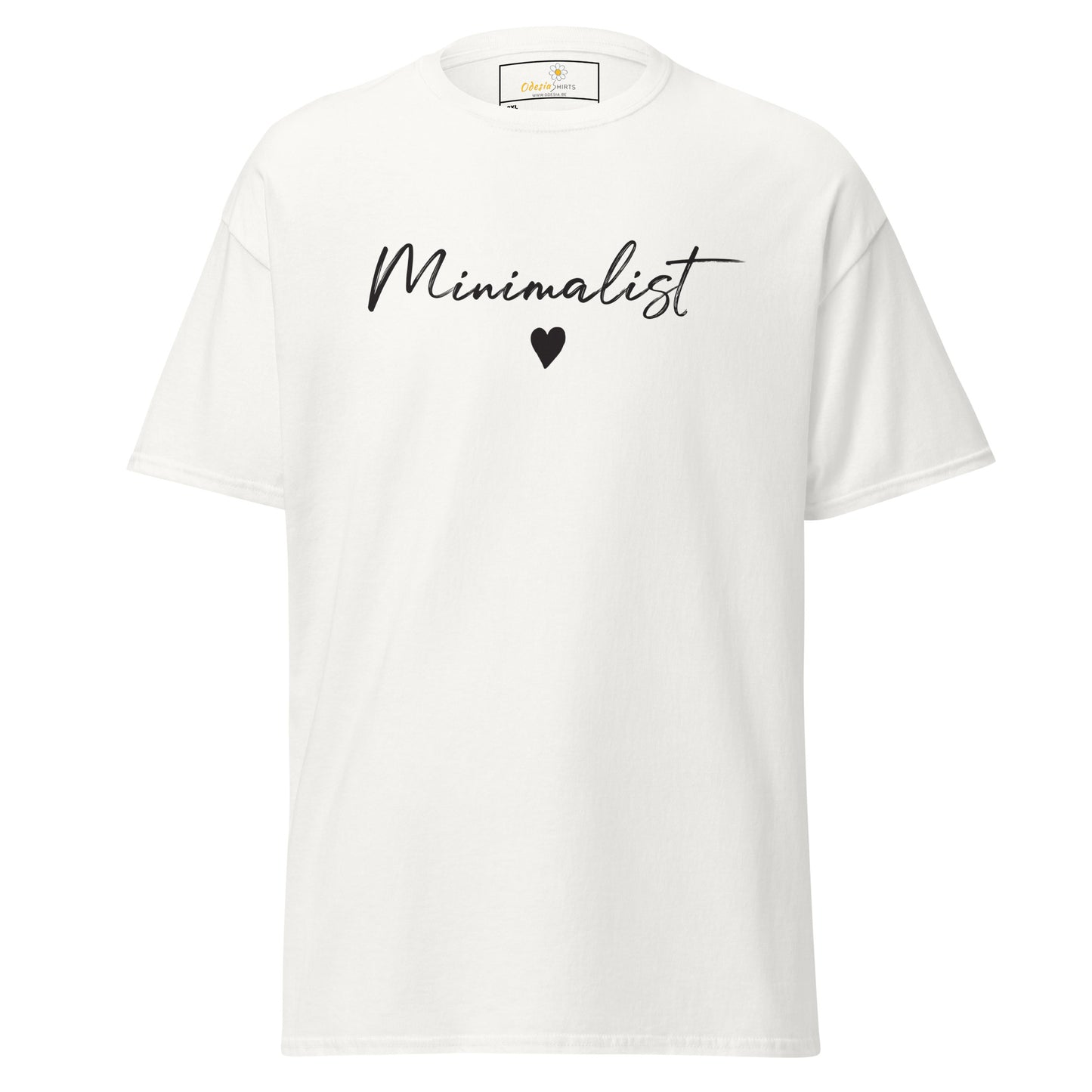 T-shirt classique pour homme - Texte minimaliste - Grand