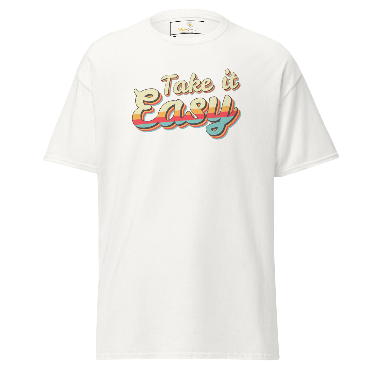 T-shirt classique pour homme - TEXT TAKE IT EASY - BIG