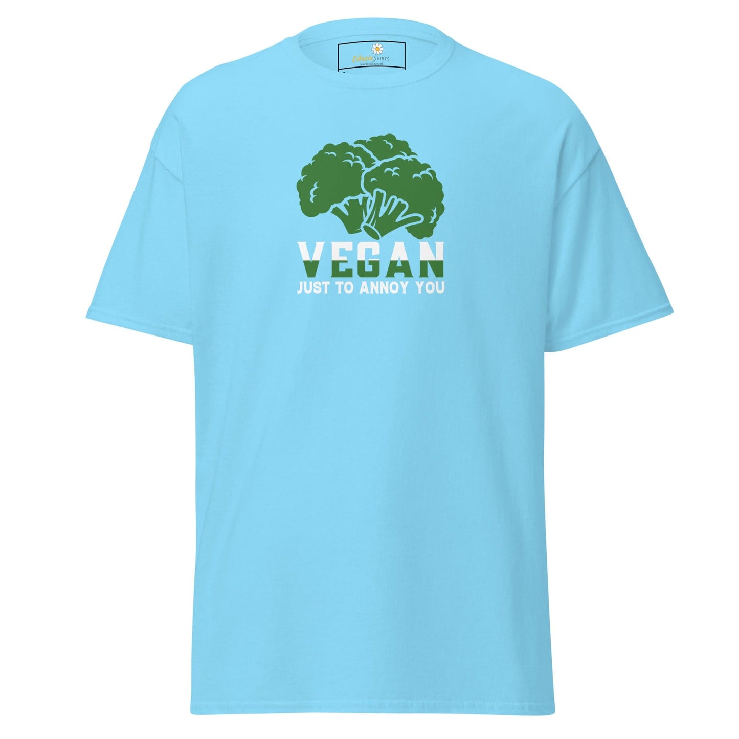 Unisex classic tee - GREEN VEGAN TO ANNOY YOU - REGULAR - Sky / S