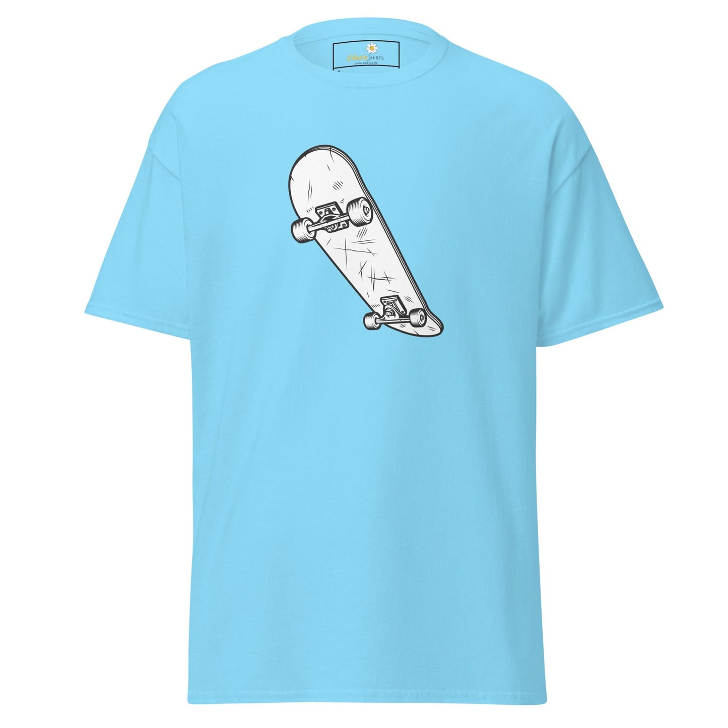 Unisex classic t-shirt - SPORT SKATEBOARD - REGULAR - Sky / S