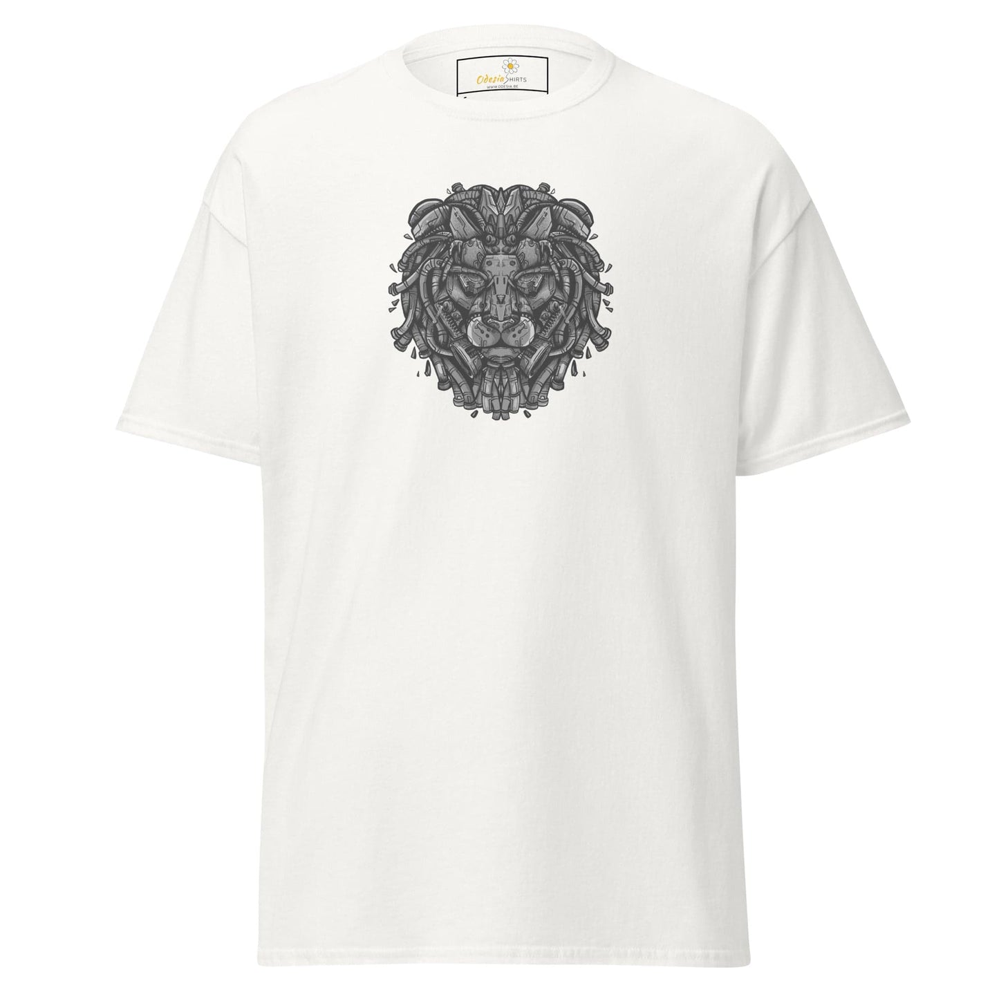 Unisex classic t-shirt - ABSTRACT LION HEAD - REGULAR - White / S