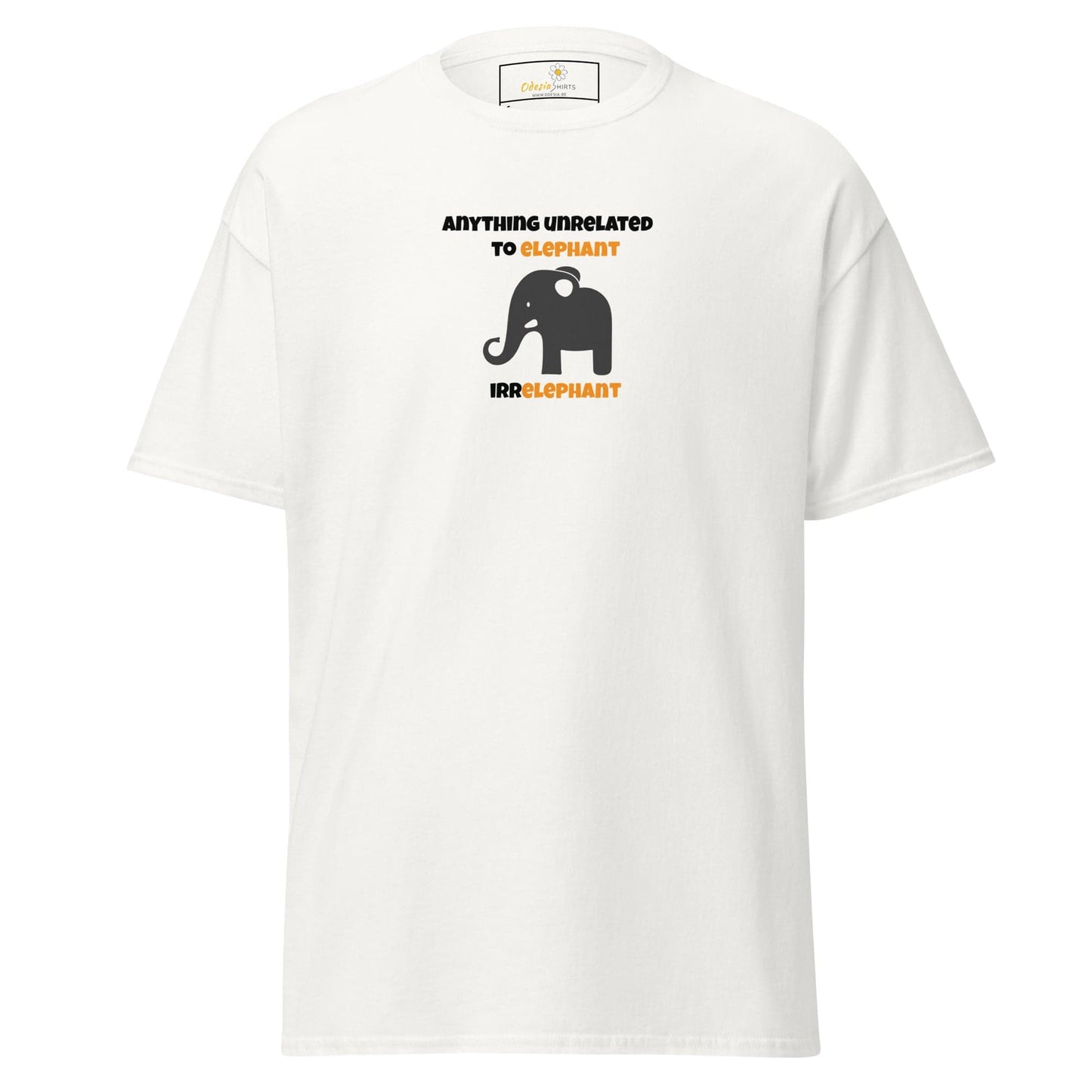 Unisex classic t-shirt - FUN ELEPHANT IRRELEPHANT - REGULAR - White / S