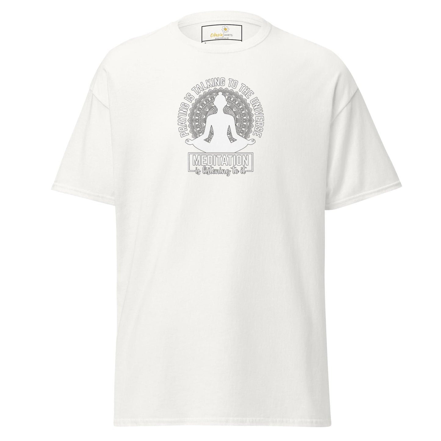 Unisex classic tee - SPIRITUAL MEDITATION IS LISTENING - REGULAR - White / S
