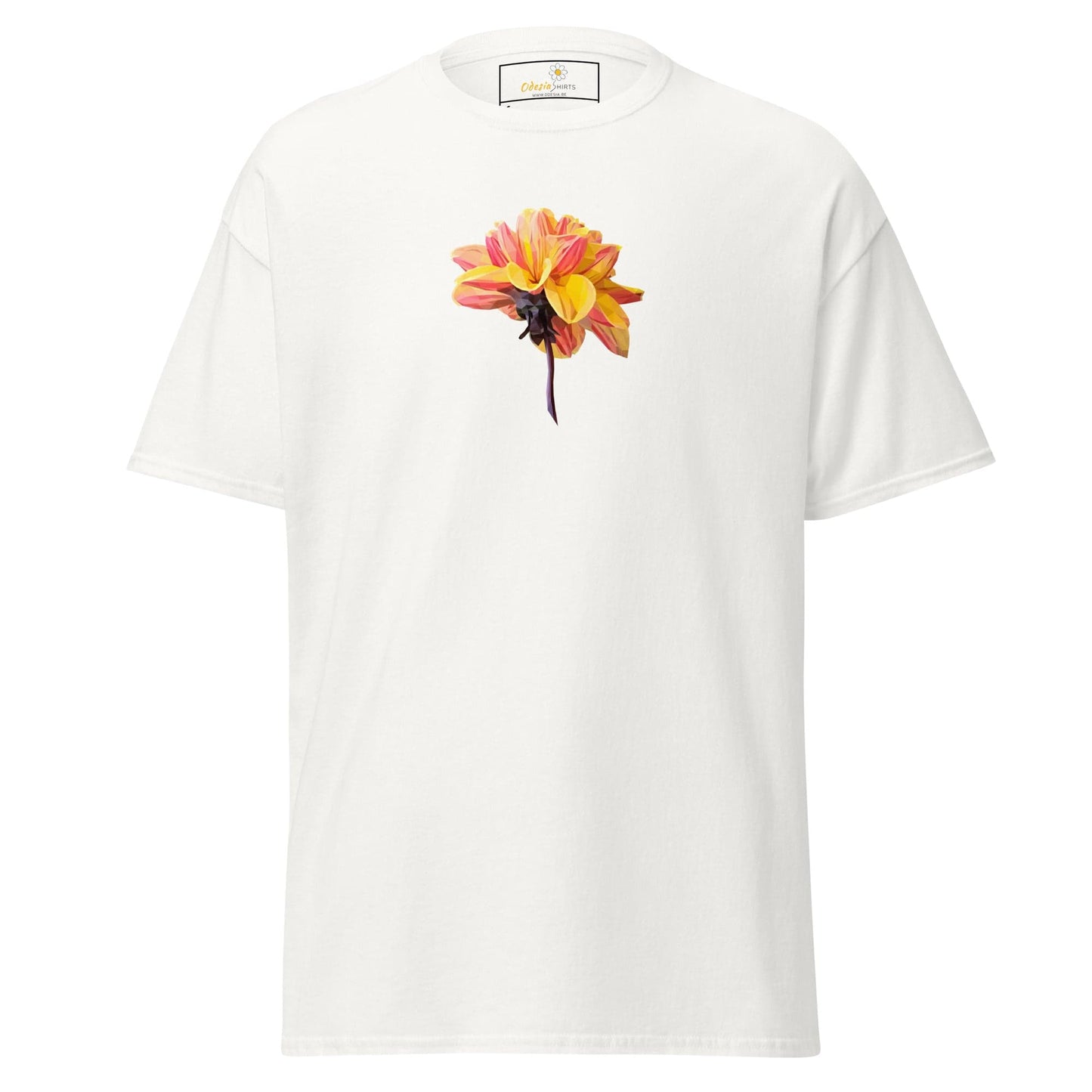 Unisex classic t-shirt - NATURE RED YELLOW FLOWER - REGULAR - White / S