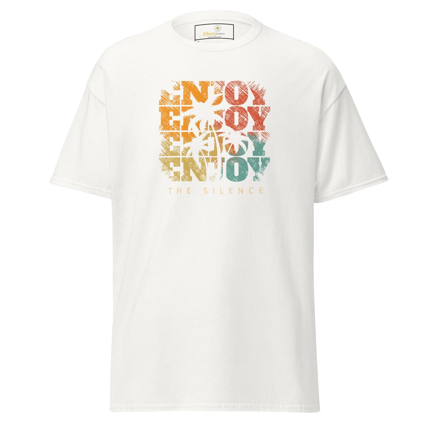 Unisex classic t-shirt - SUMMER ENJOY ENJOY - REGULAR - White / S