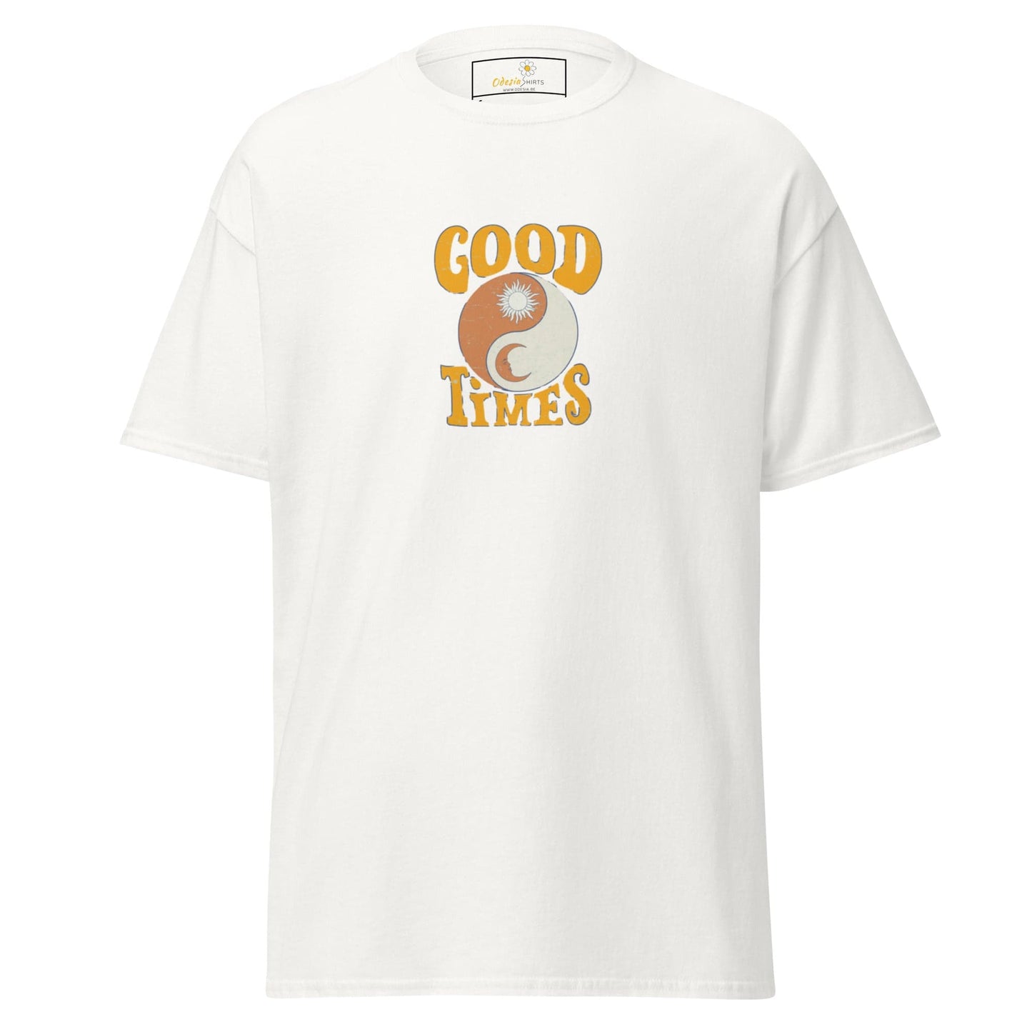 Unisex classic t-shirt - POSITIVE GOOD TIMES YIN YANG - REGULAR - White / S