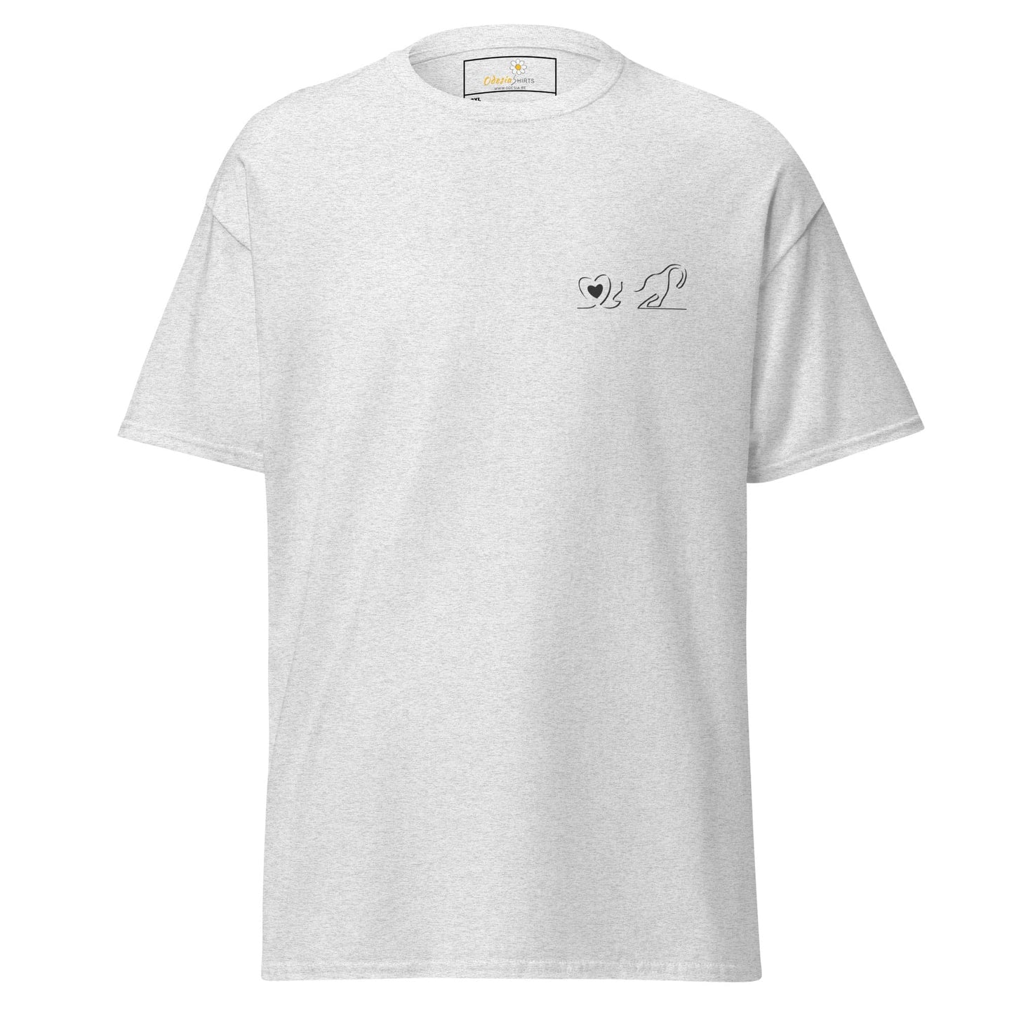 White T-shirt with a dog graphic for men and women in 2XL to 5XL sizes