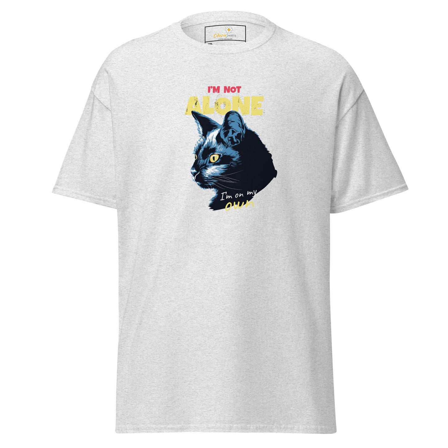 T-shirt classique unisexe - ANIMAUX CHAT PAS SEUL - GRAND