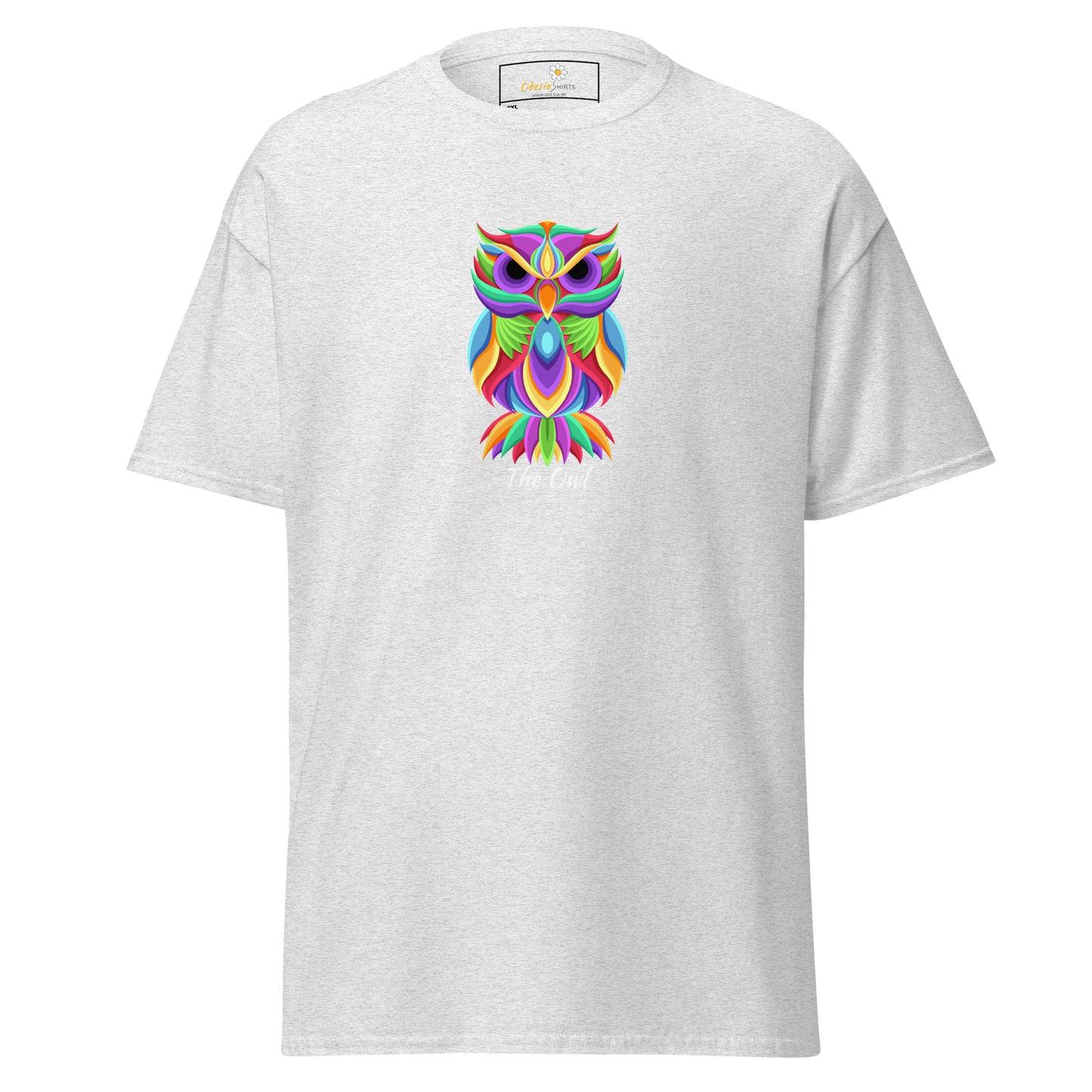 T-shirt classique unisexe - ANIMAUX HIBOUX COULEURS - GRAND