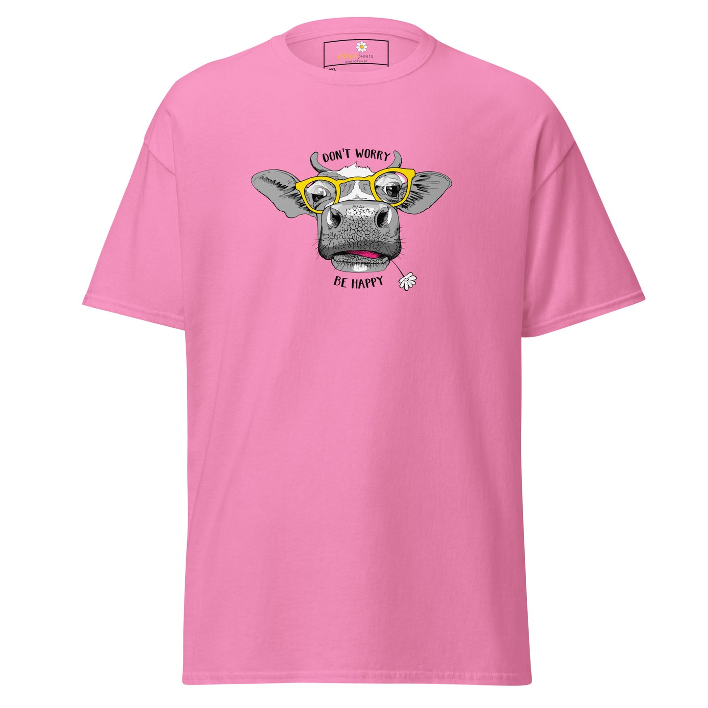 T-shirt classique unisexe - ANIMAUX FUN VACHE LUNETTES - GRAND