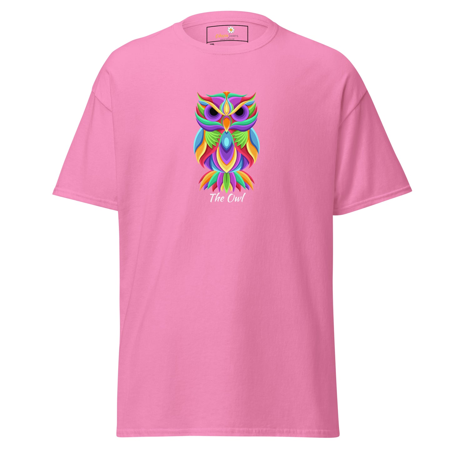 T-shirt classique unisexe - ANIMAUX HIBOUX COULEURS - GRAND