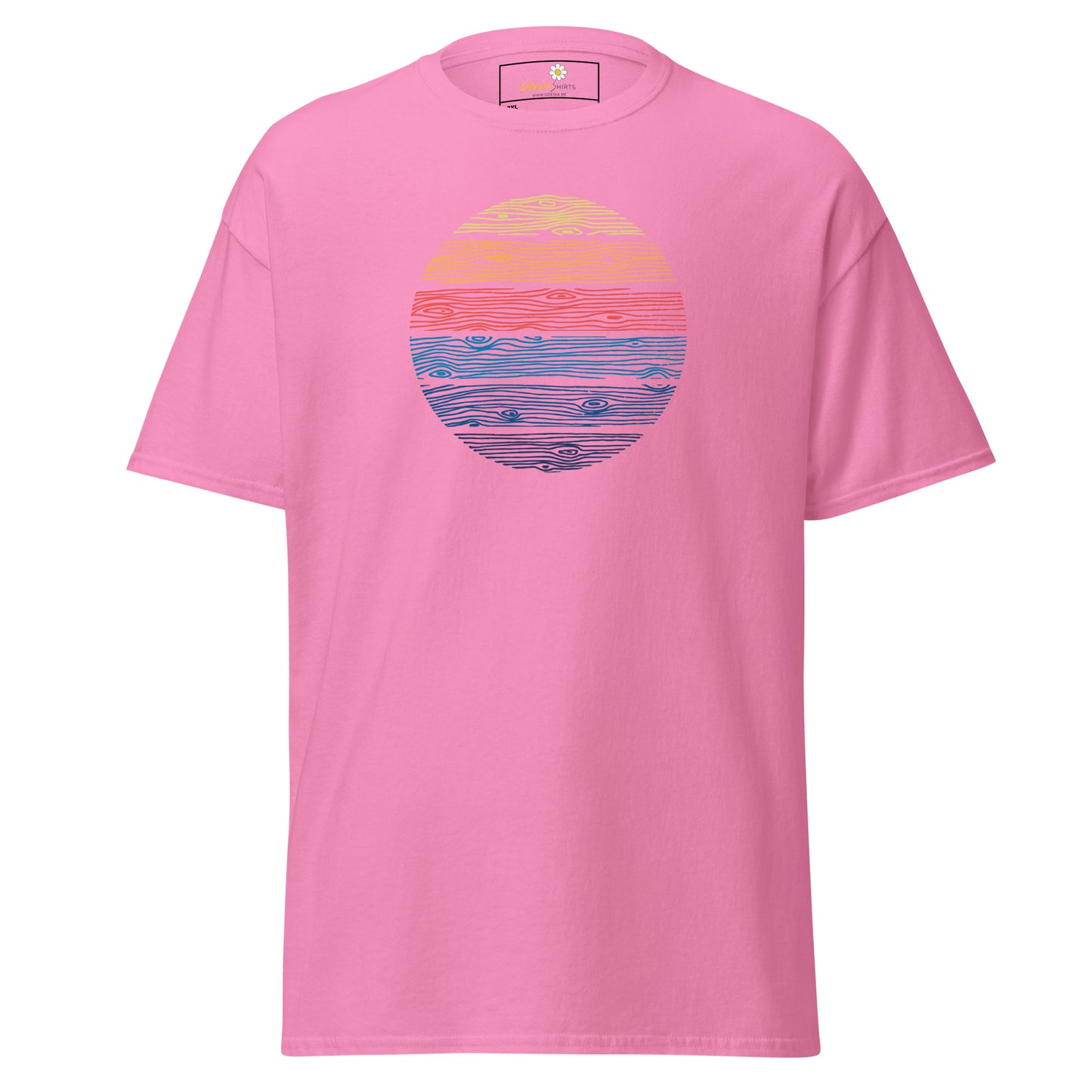 T-shirt classique unisexe - ABSTRACT COLOR CIRCLE WOOD - BIG