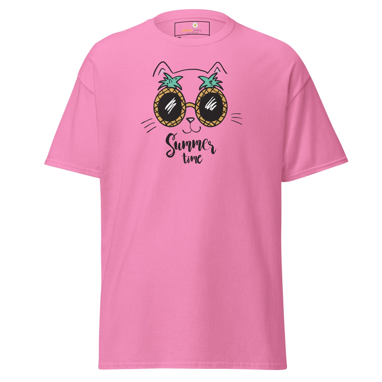 T-shirt classique unisexe - ANIMAUX ANANAS CHAT - GRAND