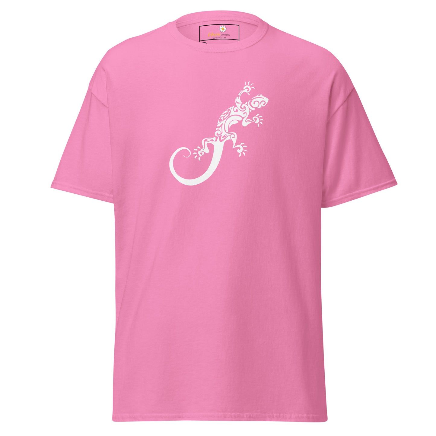 T-shirt classique unisexe - ANIMAUX LÉZARD BLANC - GRAND