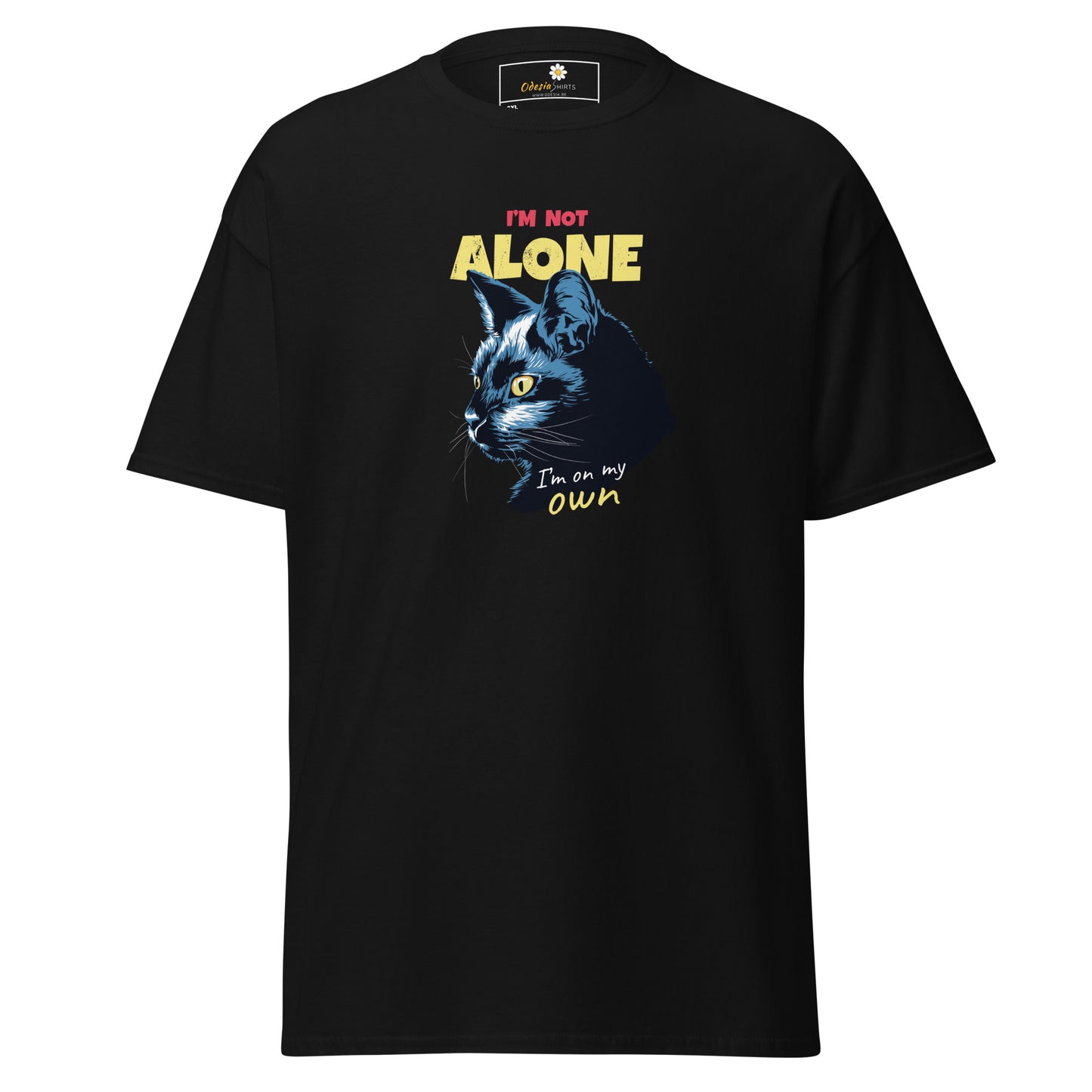 T-shirt classique unisexe - ANIMAUX CHAT PAS SEUL - GRAND