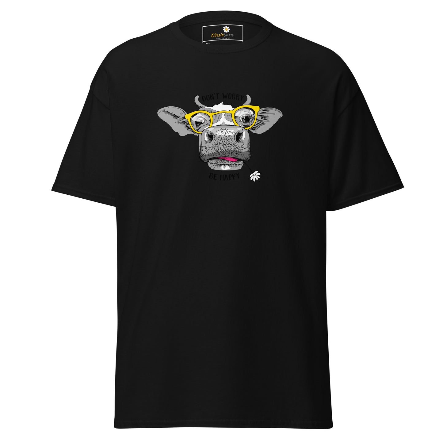 T-shirt classique unisexe - ANIMAUX FUN VACHE LUNETTES - GRAND
