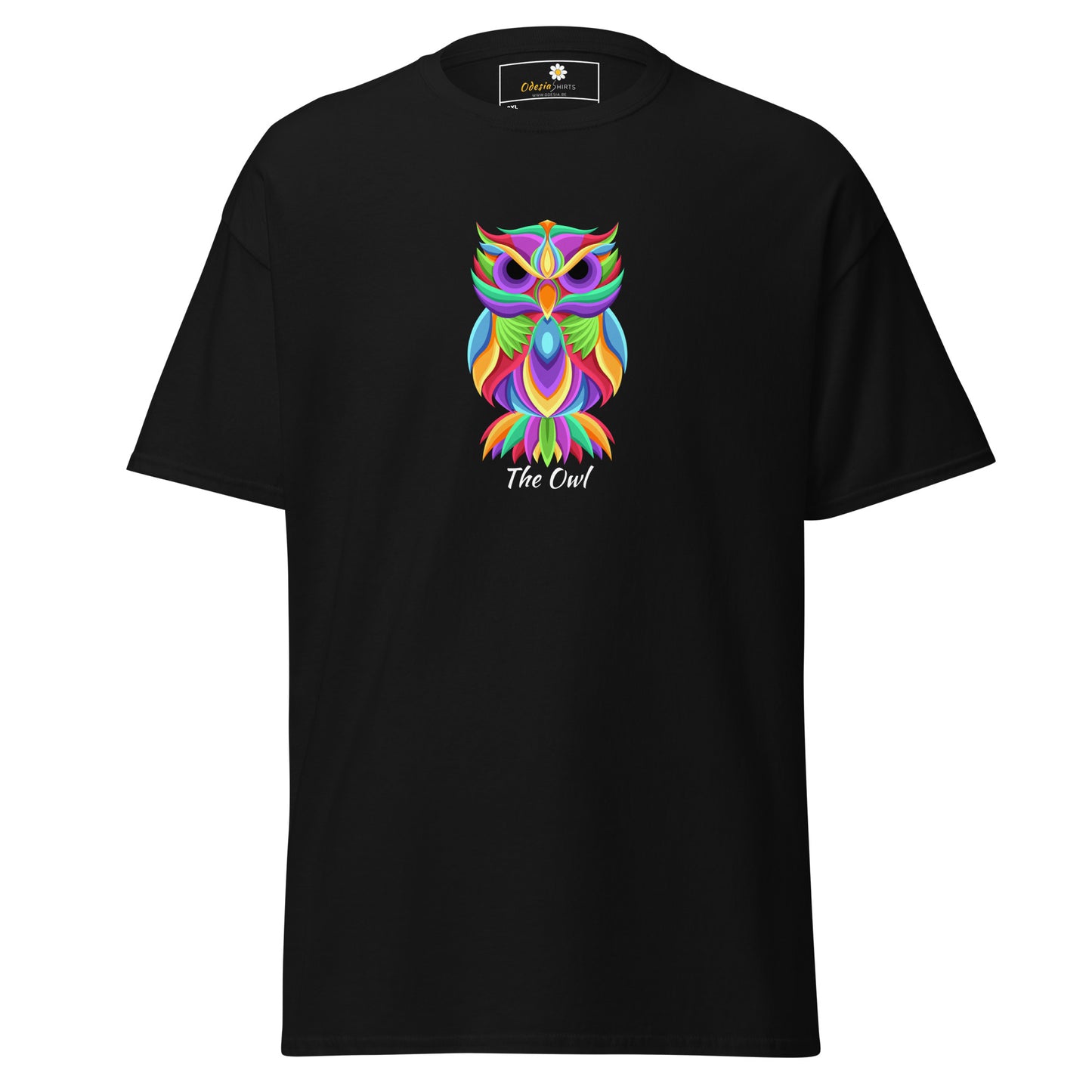 T-shirt classique unisexe - ANIMAUX HIBOUX COULEURS - GRAND