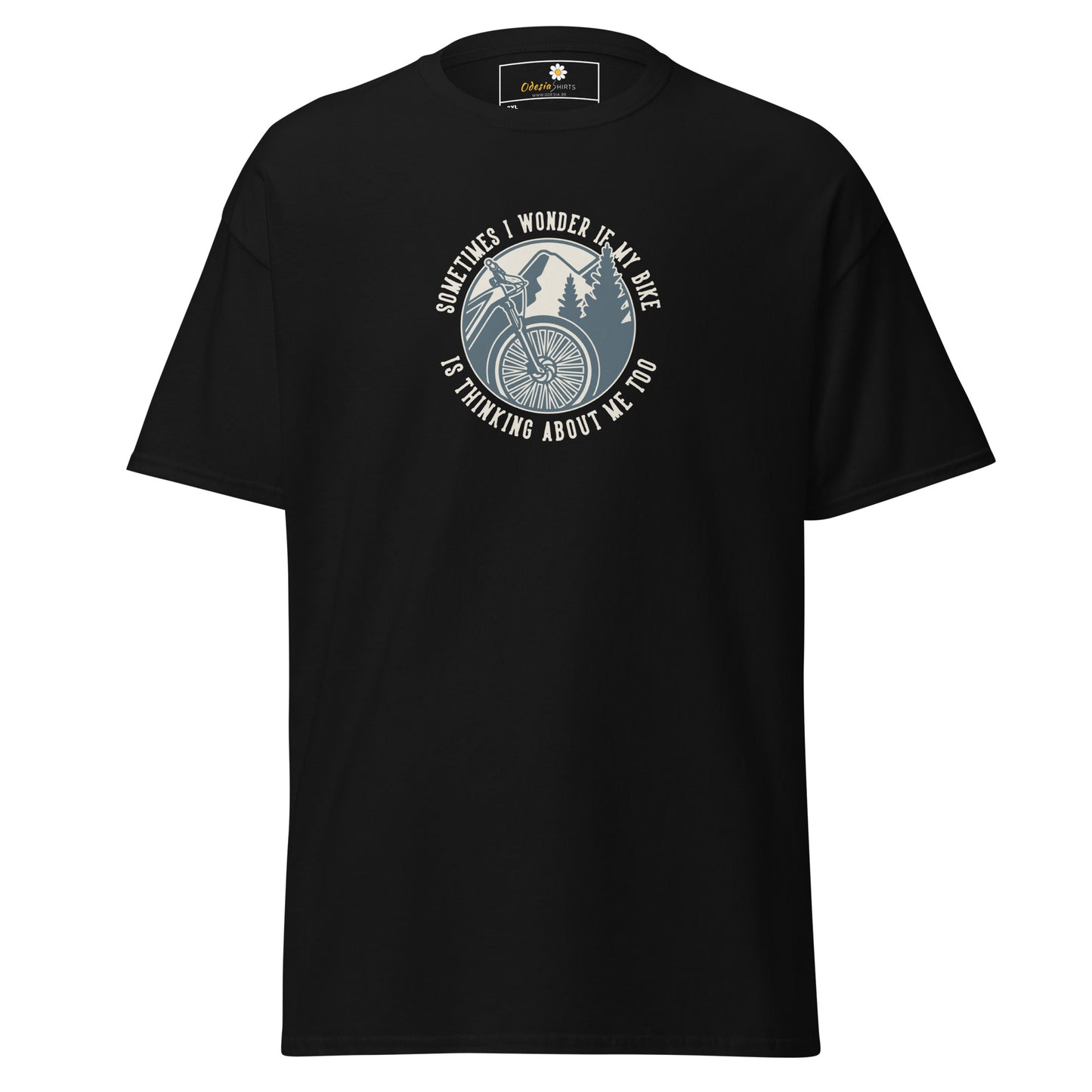 Unisex classic t-shirt - ADVENTURE SPORT CIRCLE BIKE WONDERING - BIG