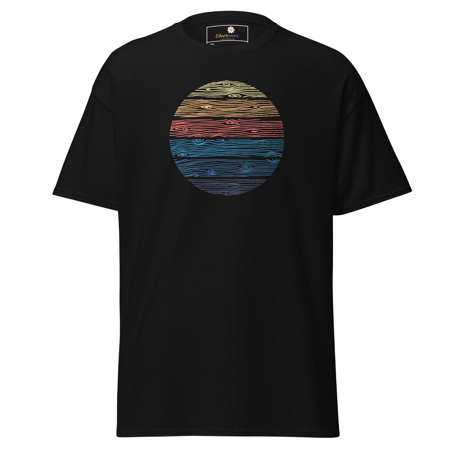 T-shirt classique unisexe - ABSTRACT COLOR CIRCLE WOOD - BIG