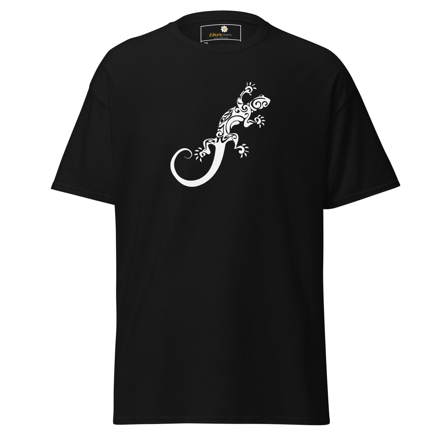 T-shirt classique unisexe - ANIMAUX LÉZARD BLANC - GRAND