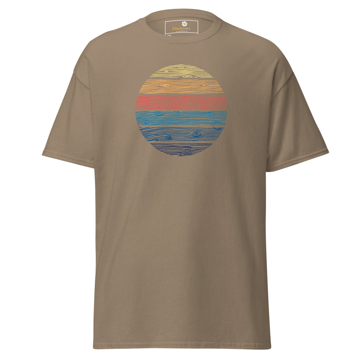 T-shirt classique unisexe - ABSTRACT COLOR CIRCLE WOOD - BIG