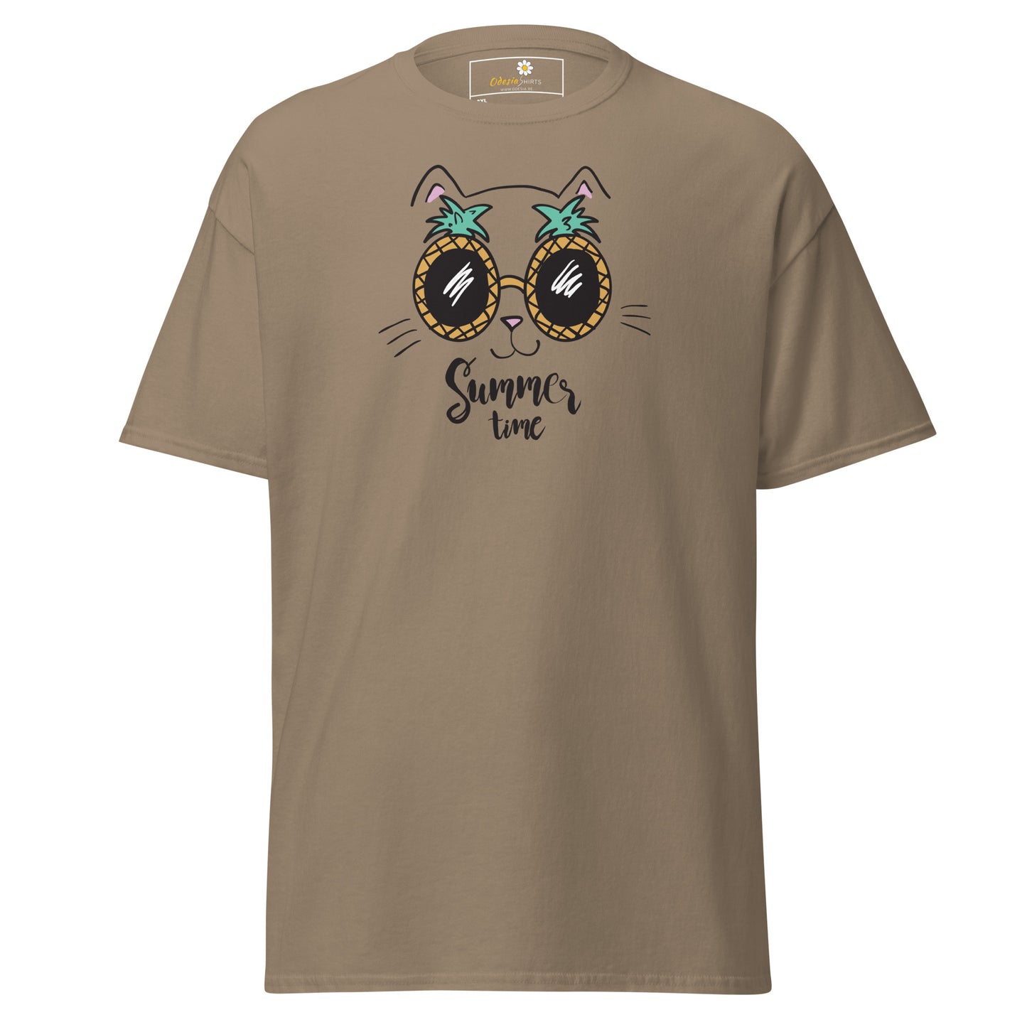 T-shirt classique unisexe - ANIMAUX ANANAS CHAT - GRAND