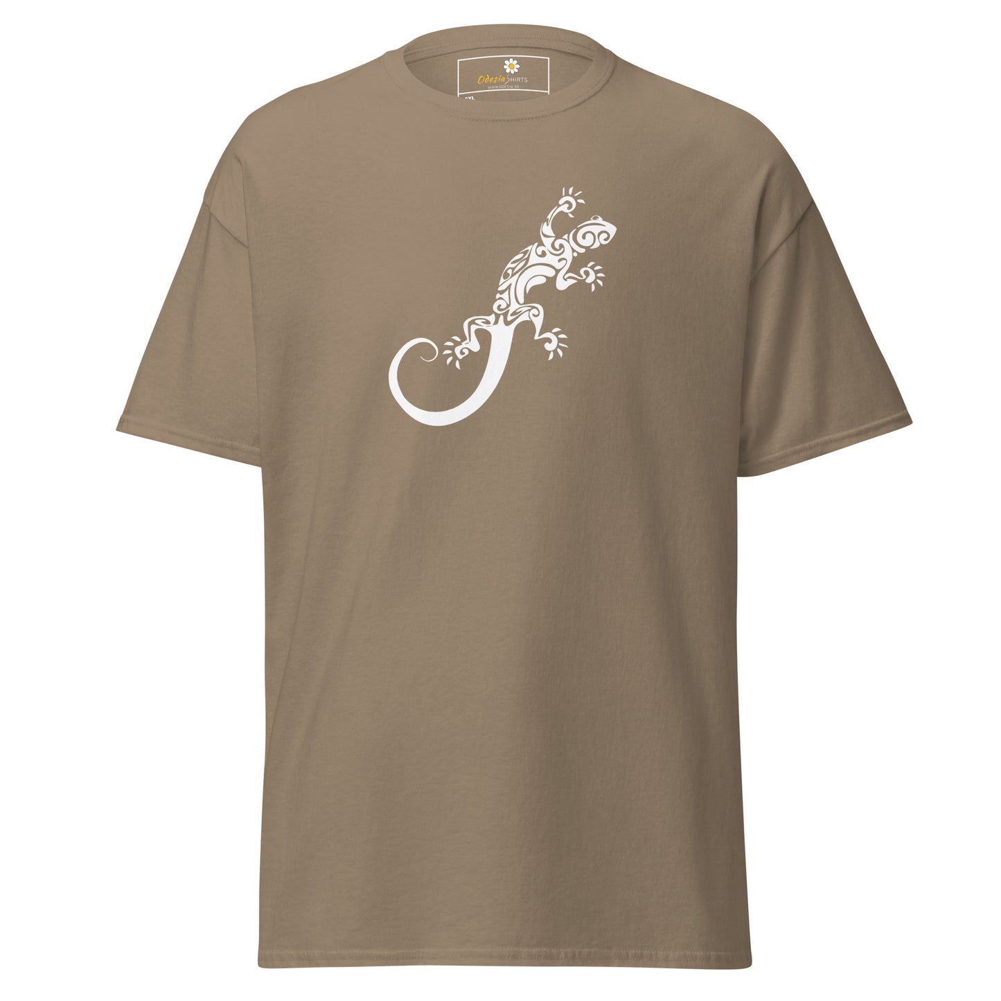 T-shirt classique unisexe - ANIMAUX LÉZARD BLANC - GRAND