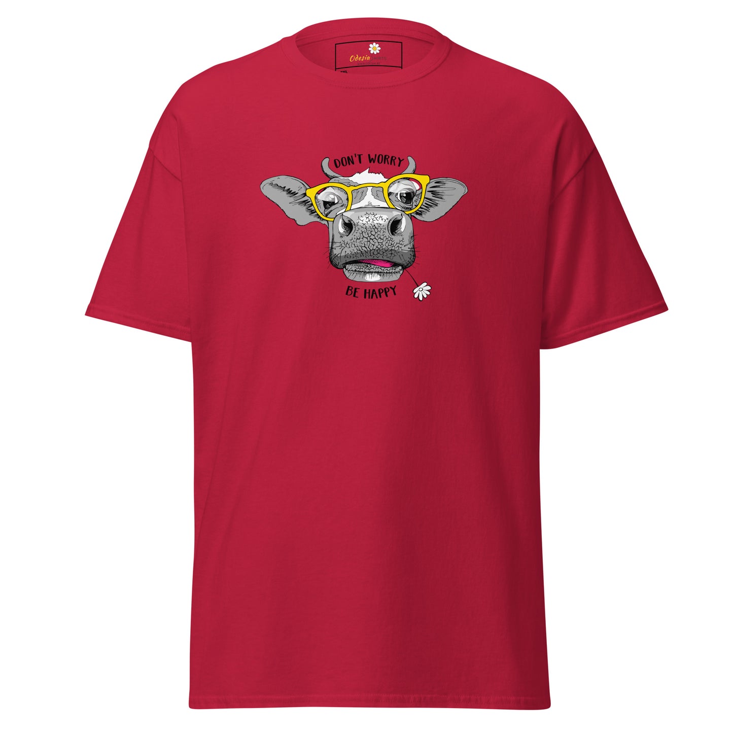 T-shirt classique unisexe - ANIMAUX FUN VACHE LUNETTES - GRAND