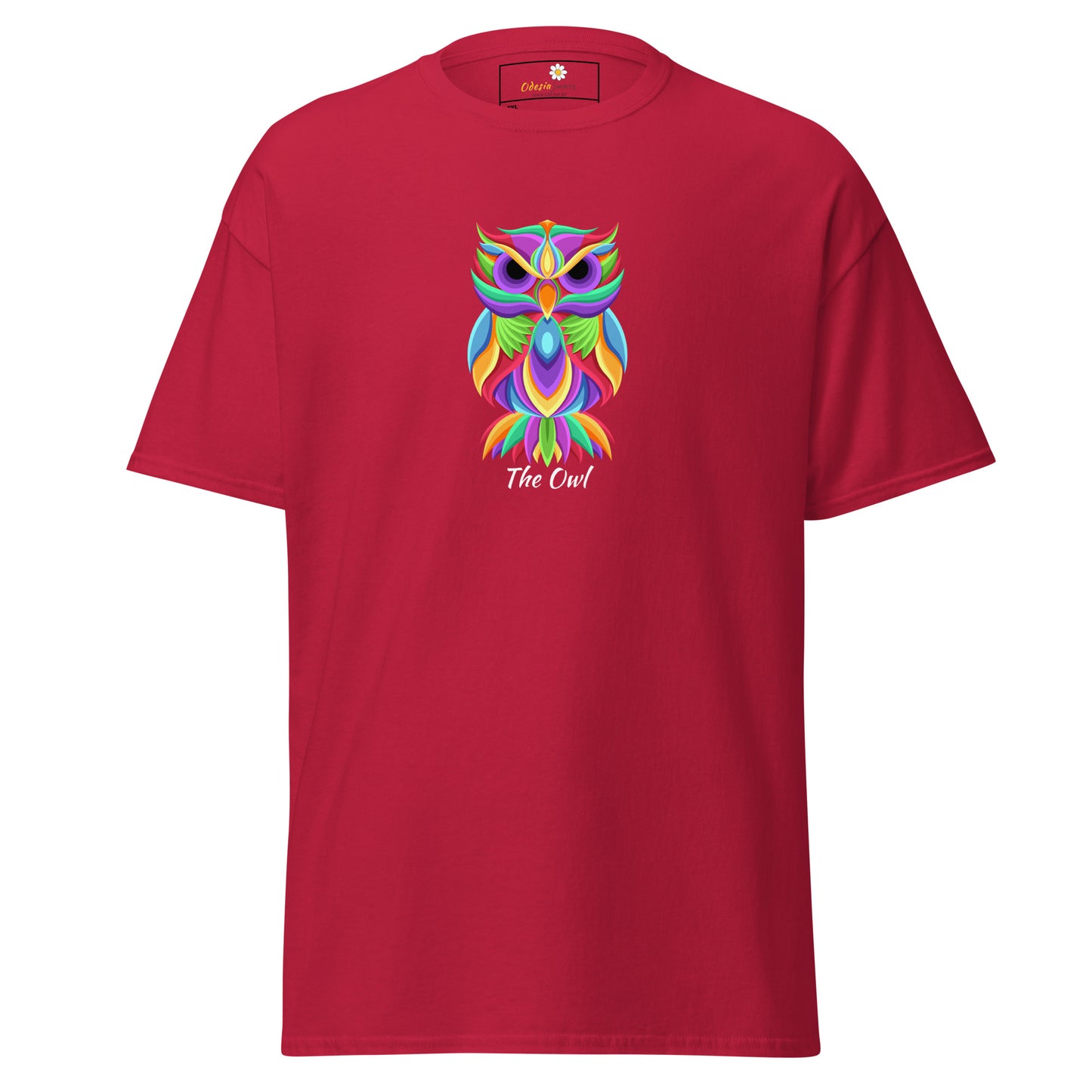 T-shirt classique unisexe - ANIMAUX HIBOUX COULEURS - GRAND