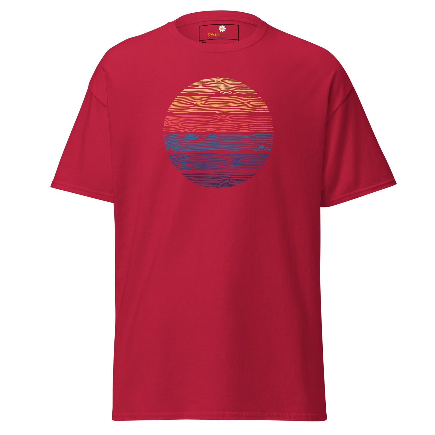 T-shirt classique unisexe - ABSTRACT COLOR CIRCLE WOOD - BIG