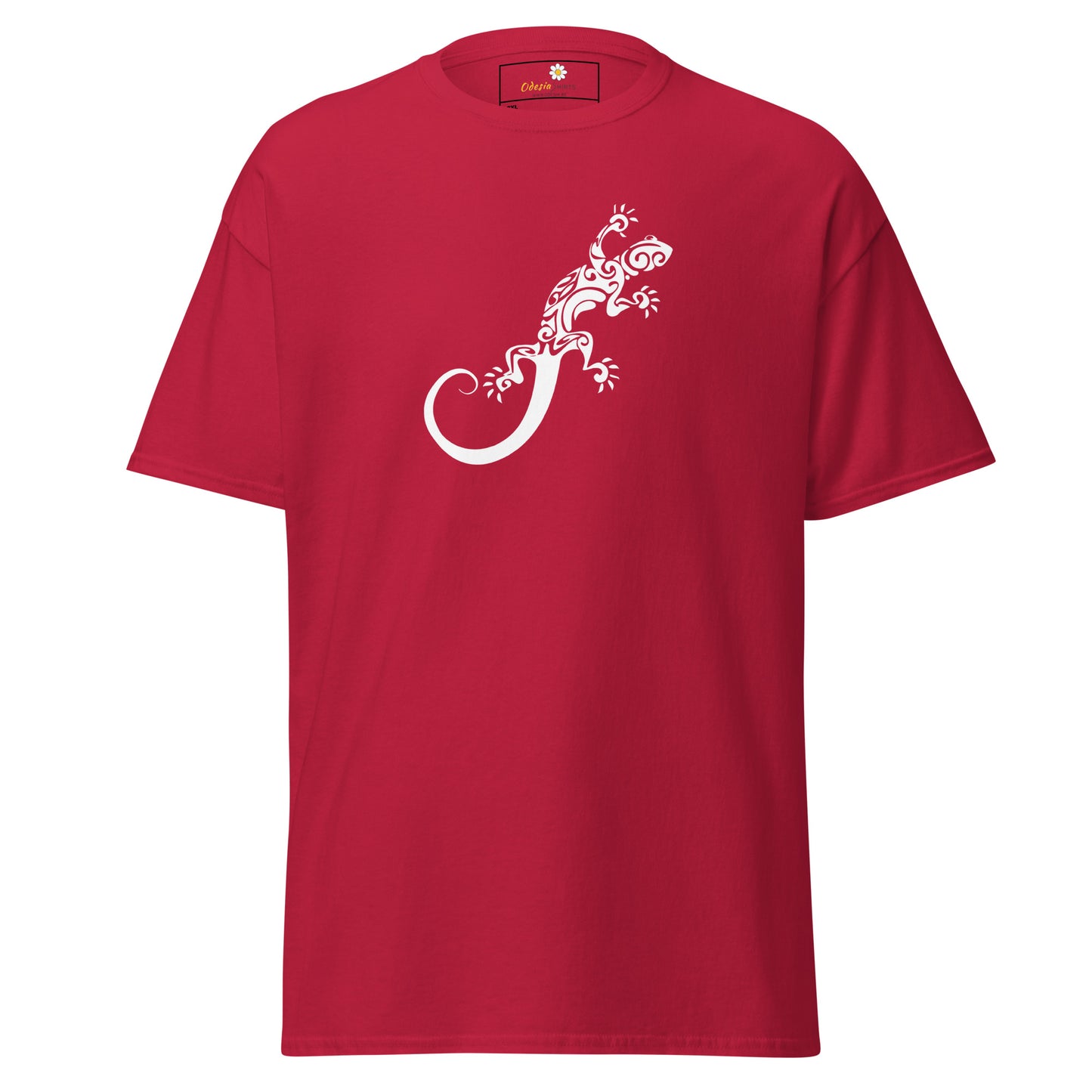 T-shirt classique unisexe - ANIMAUX LÉZARD BLANC - GRAND