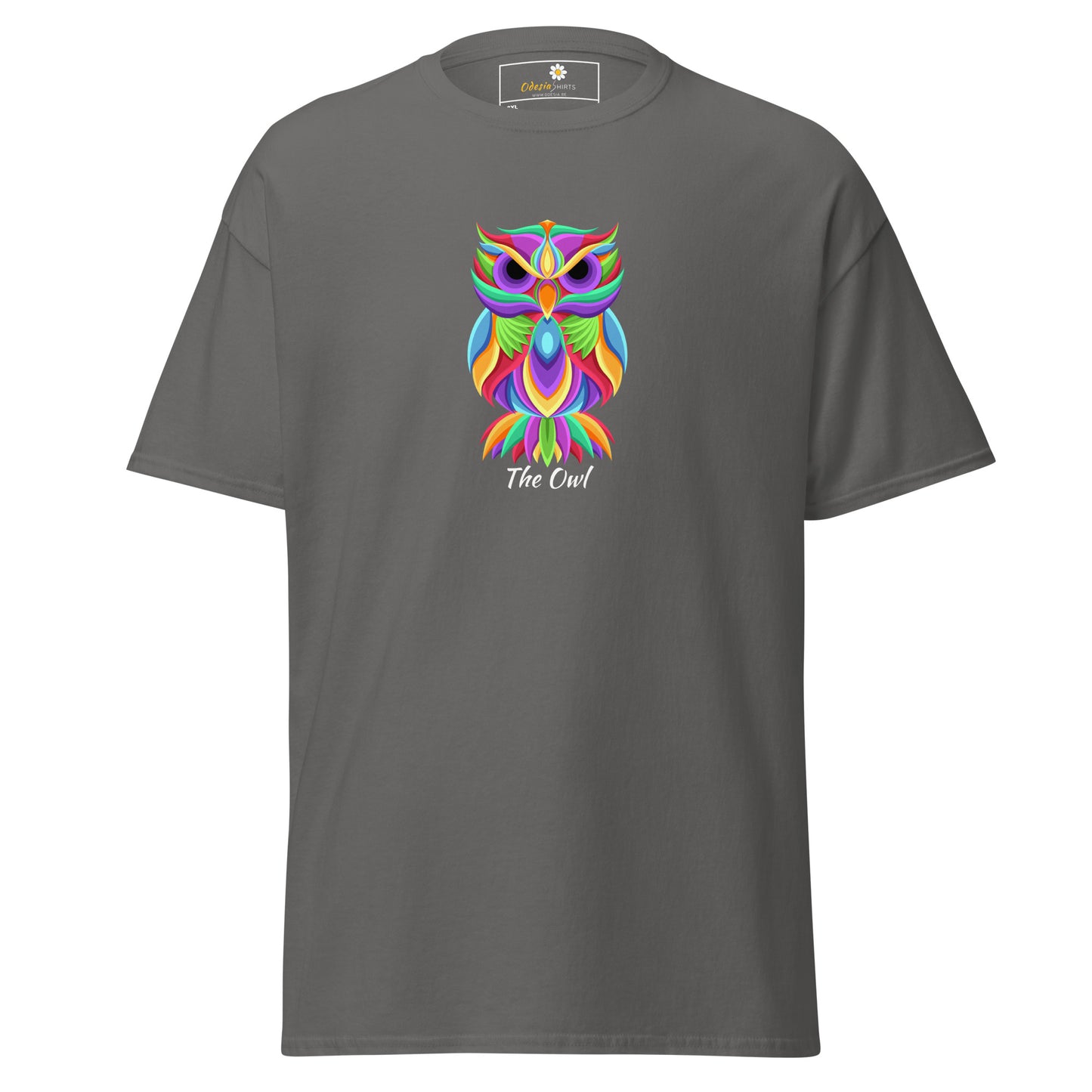 T-shirt classique unisexe - ANIMAUX HIBOUX COULEURS - GRAND