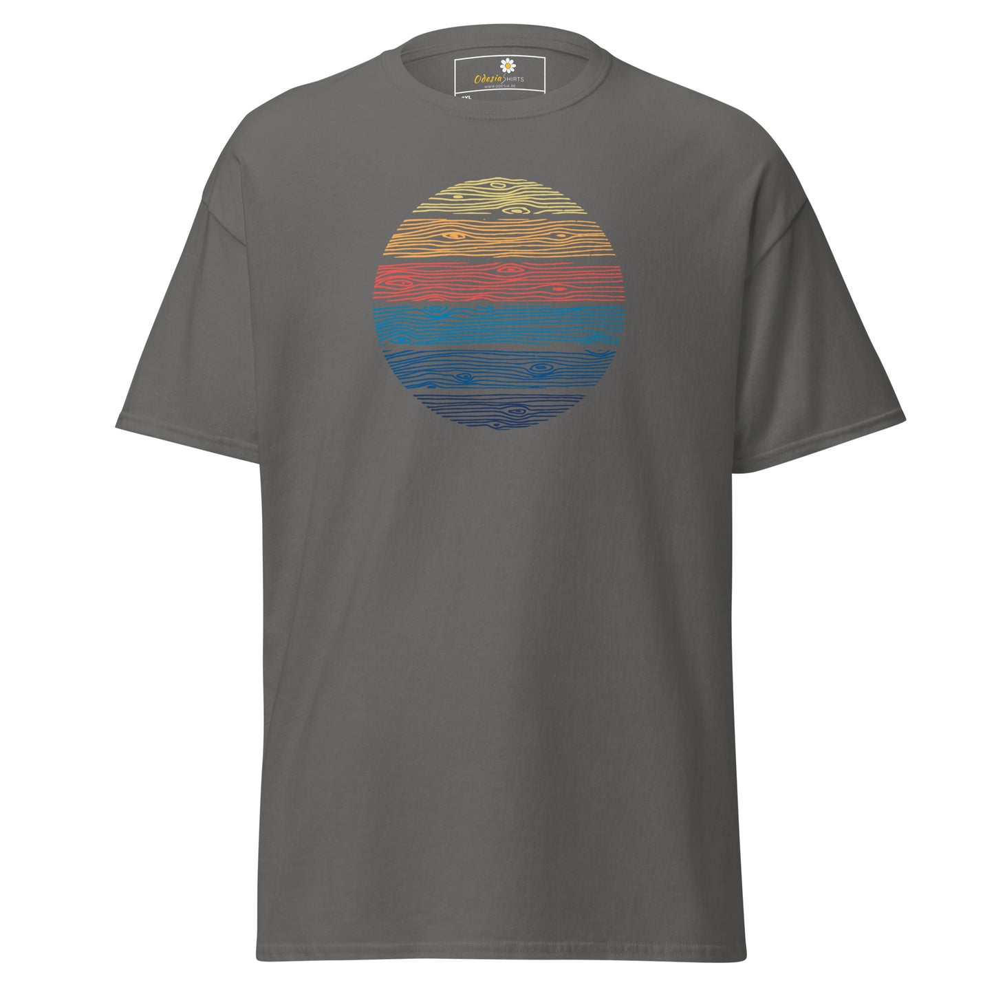 T-shirt classique unisexe - ABSTRACT COLOR CIRCLE WOOD - BIG
