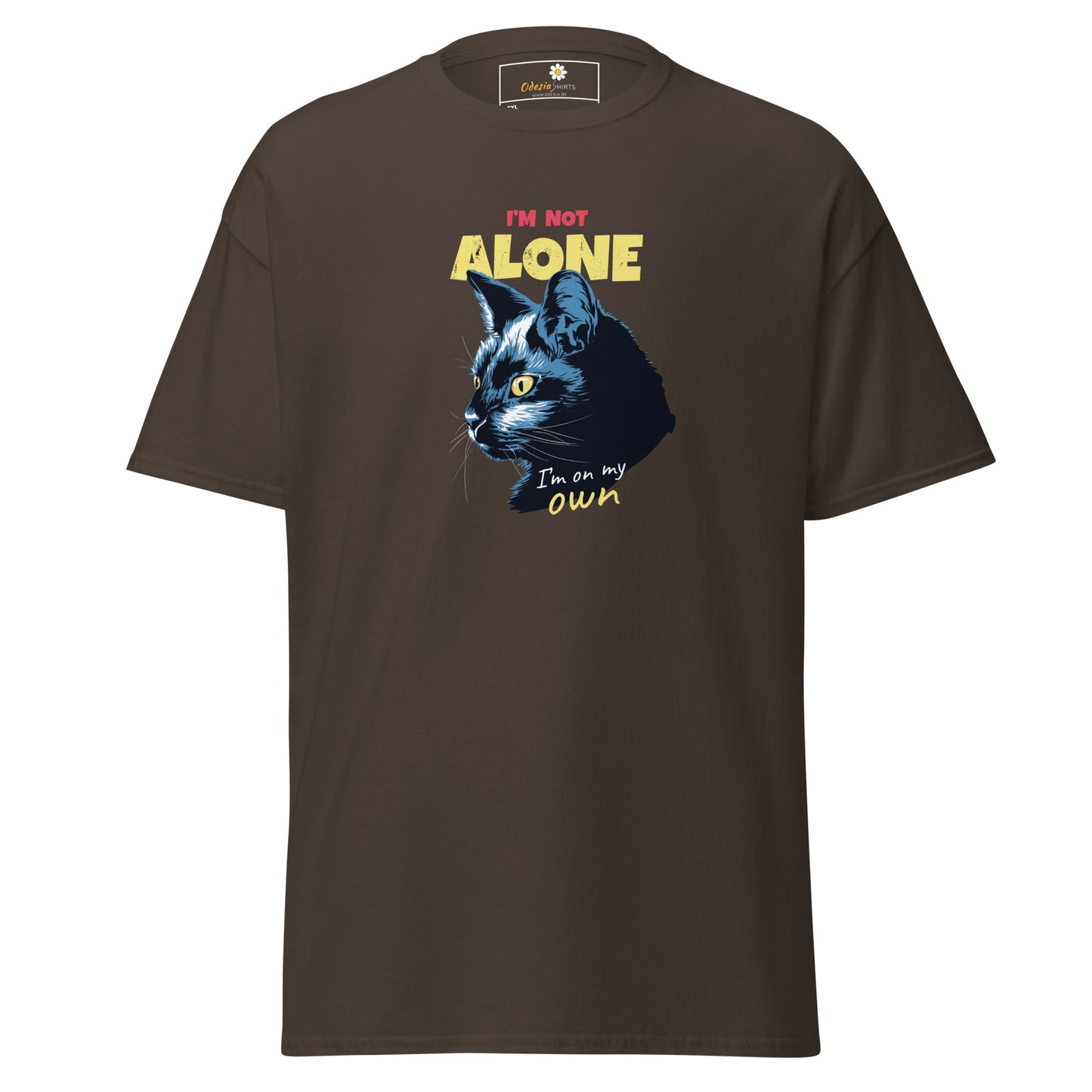 T-shirt classique unisexe - ANIMAUX CHAT PAS SEUL - GRAND