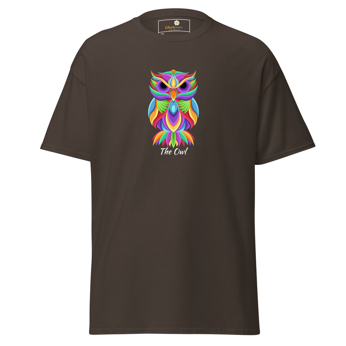 T-shirt classique unisexe - ANIMAUX HIBOUX COULEURS - GRAND