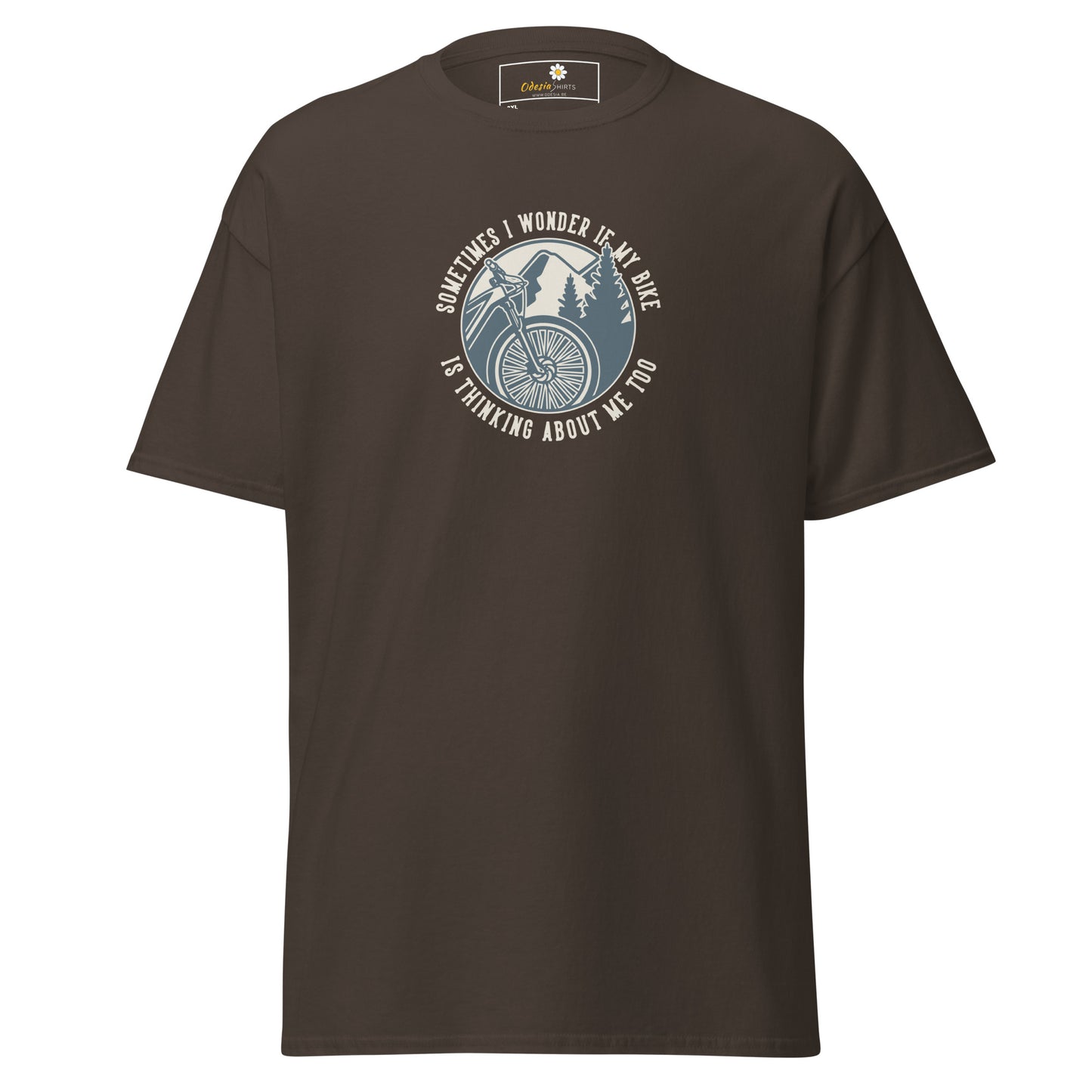 Unisex classic t-shirt - ADVENTURE SPORT CIRCLE BIKE WONDERING - BIG