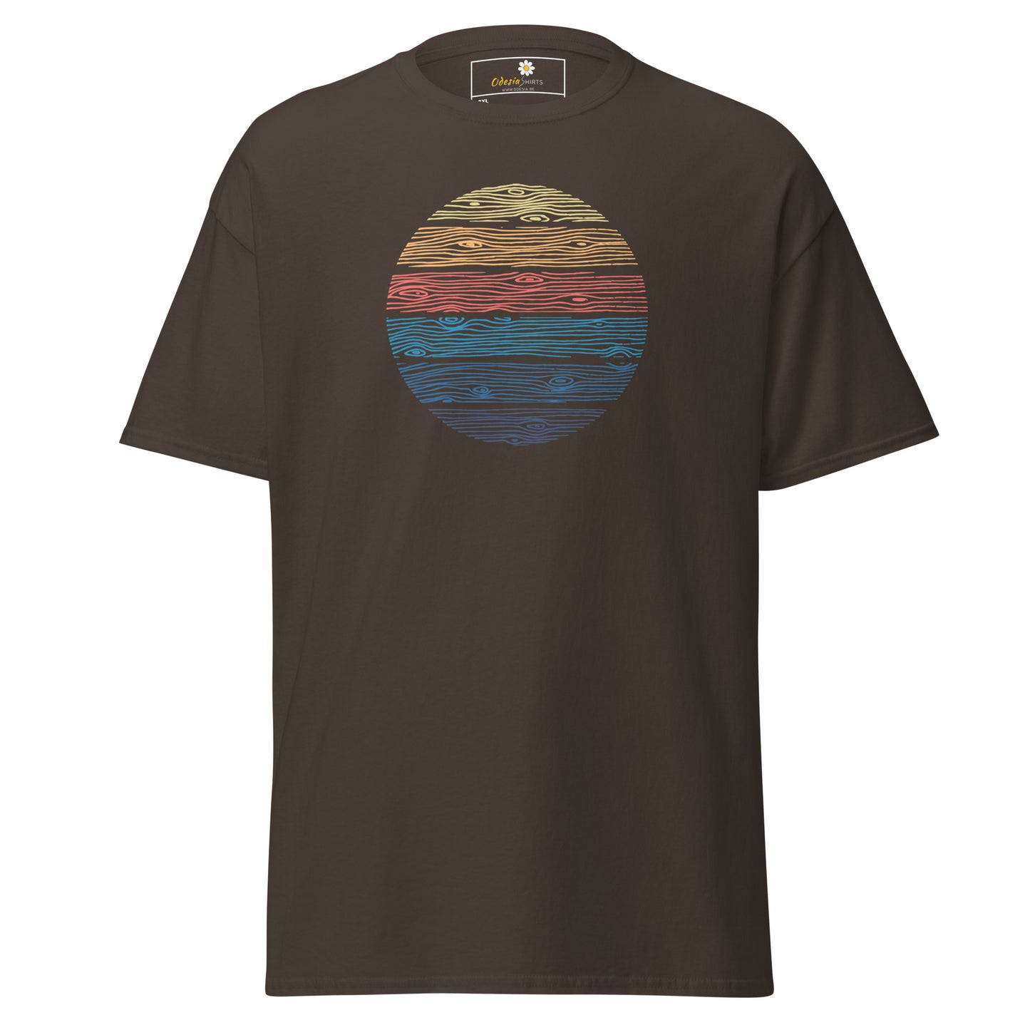T-shirt classique unisexe - ABSTRACT COLOR CIRCLE WOOD - BIG