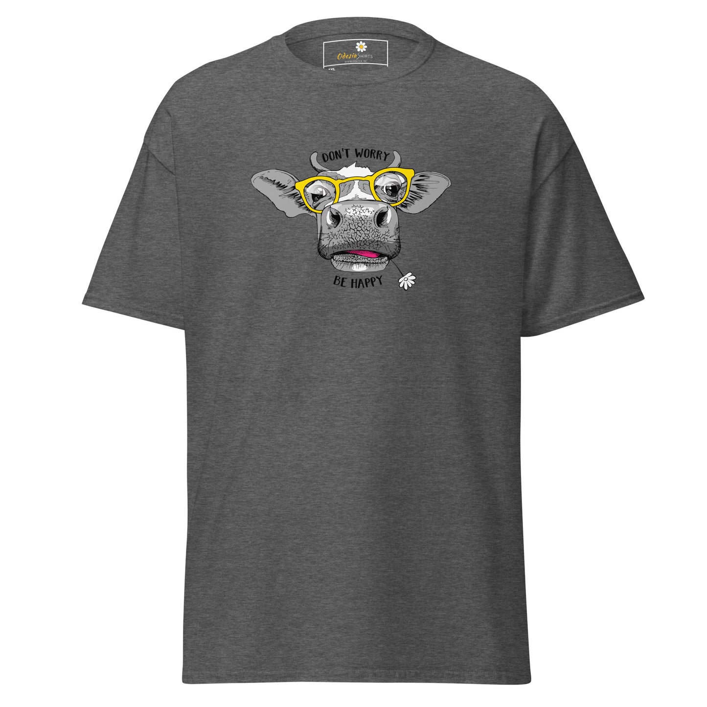 T-shirt classique unisexe - ANIMAUX FUN VACHE LUNETTES - GRAND