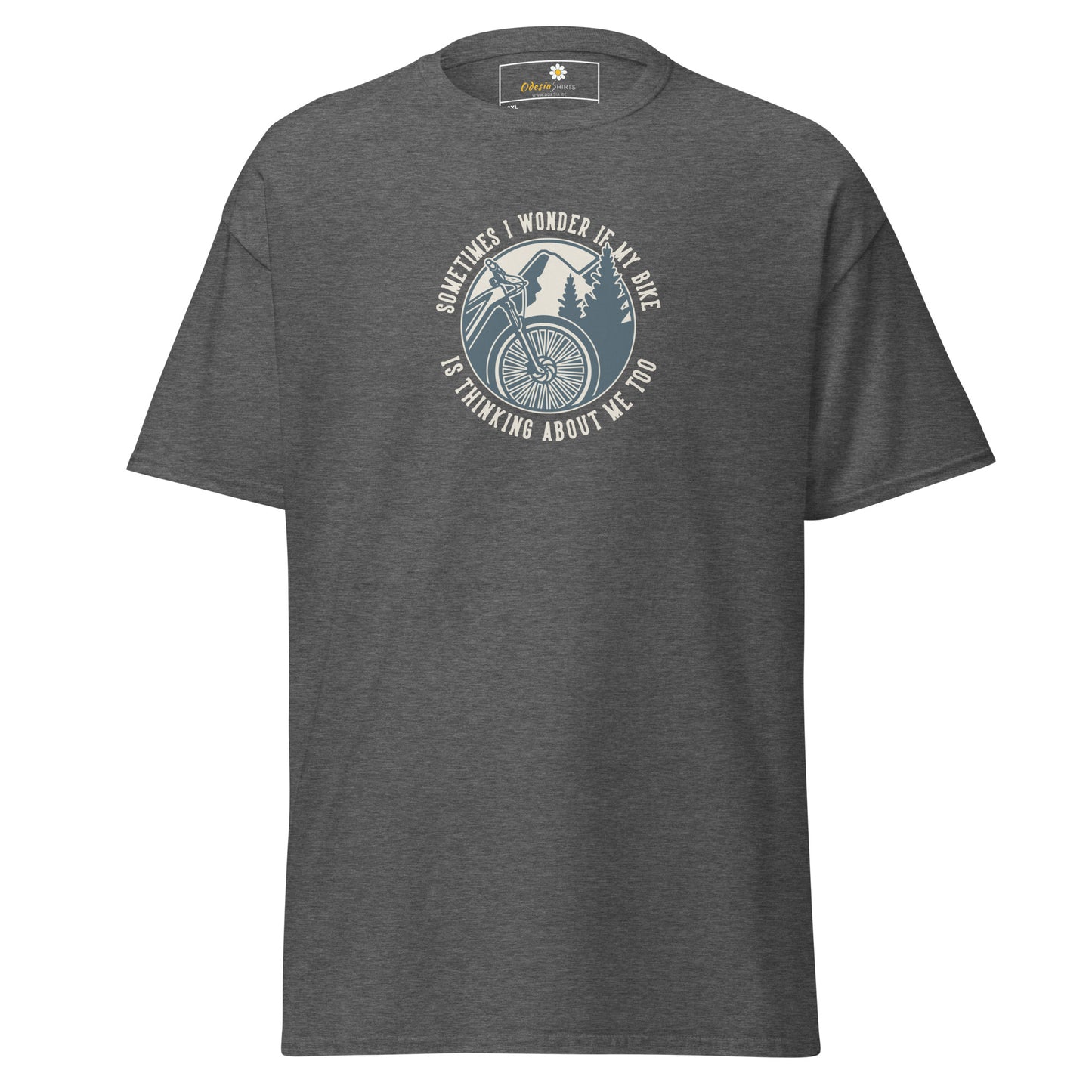 Unisex classic t-shirt - ADVENTURE SPORT CIRCLE BIKE WONDERING - BIG